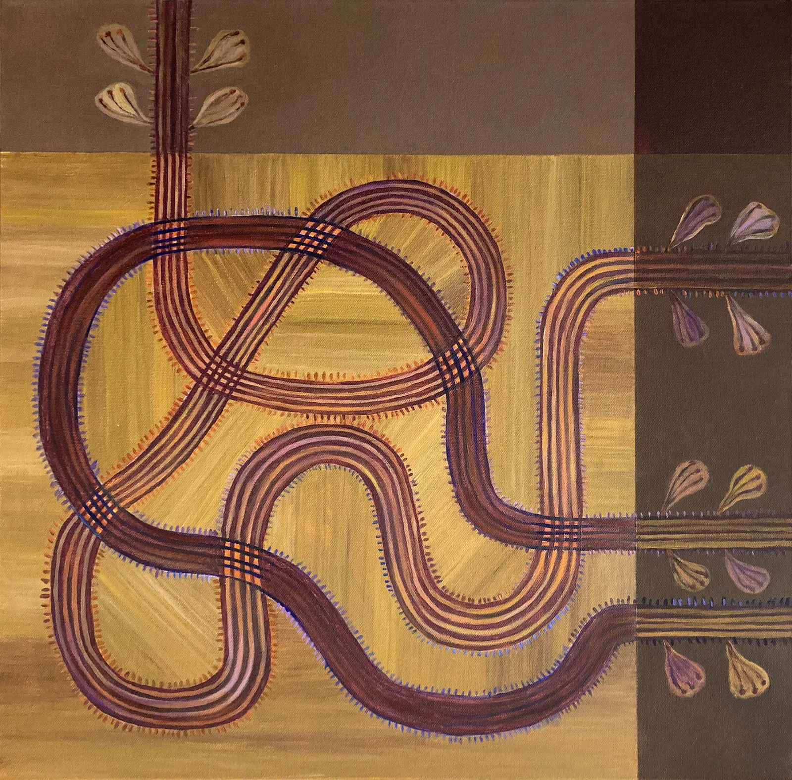 Akrylmålning Nonlinear av Jenny Atina Eriksson