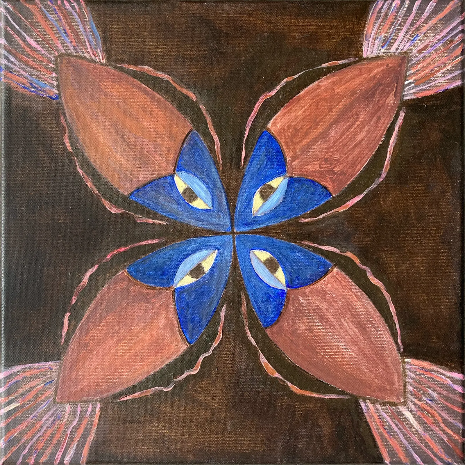 Akrylmålning Pisces Brown av Jenny Atina Eriksson