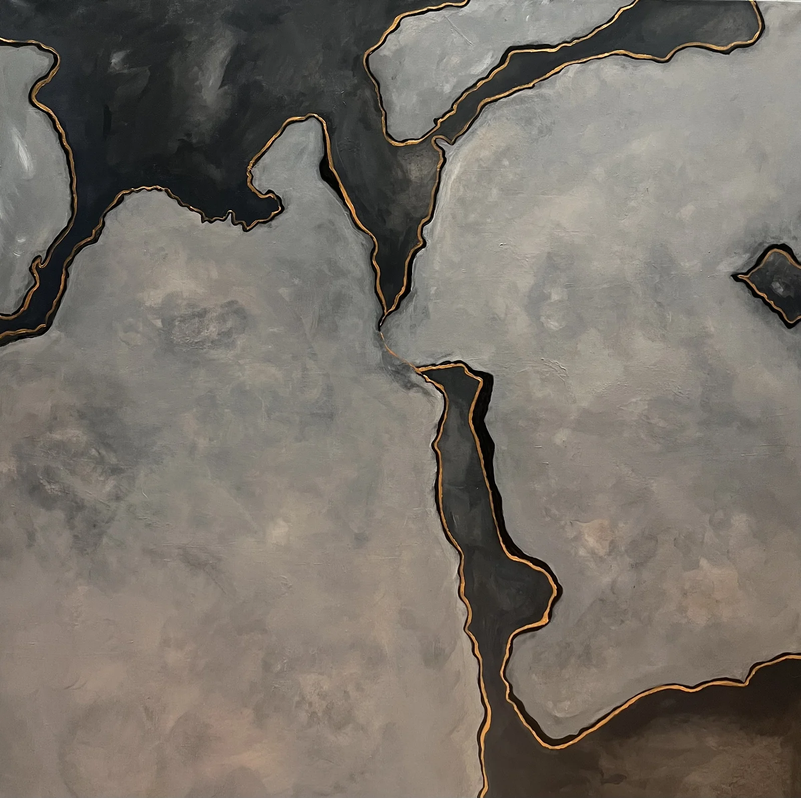 Akrylmålning Sprickor av ljus av Johanna Jakobsson