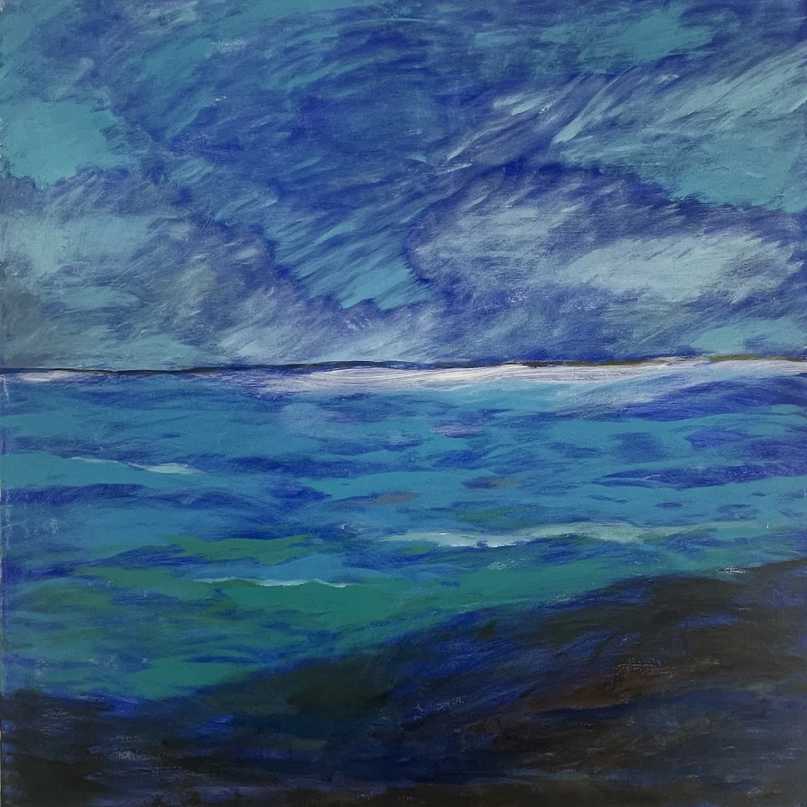 Akrylmålning Stora Blå av Mia-Maria Hedberg