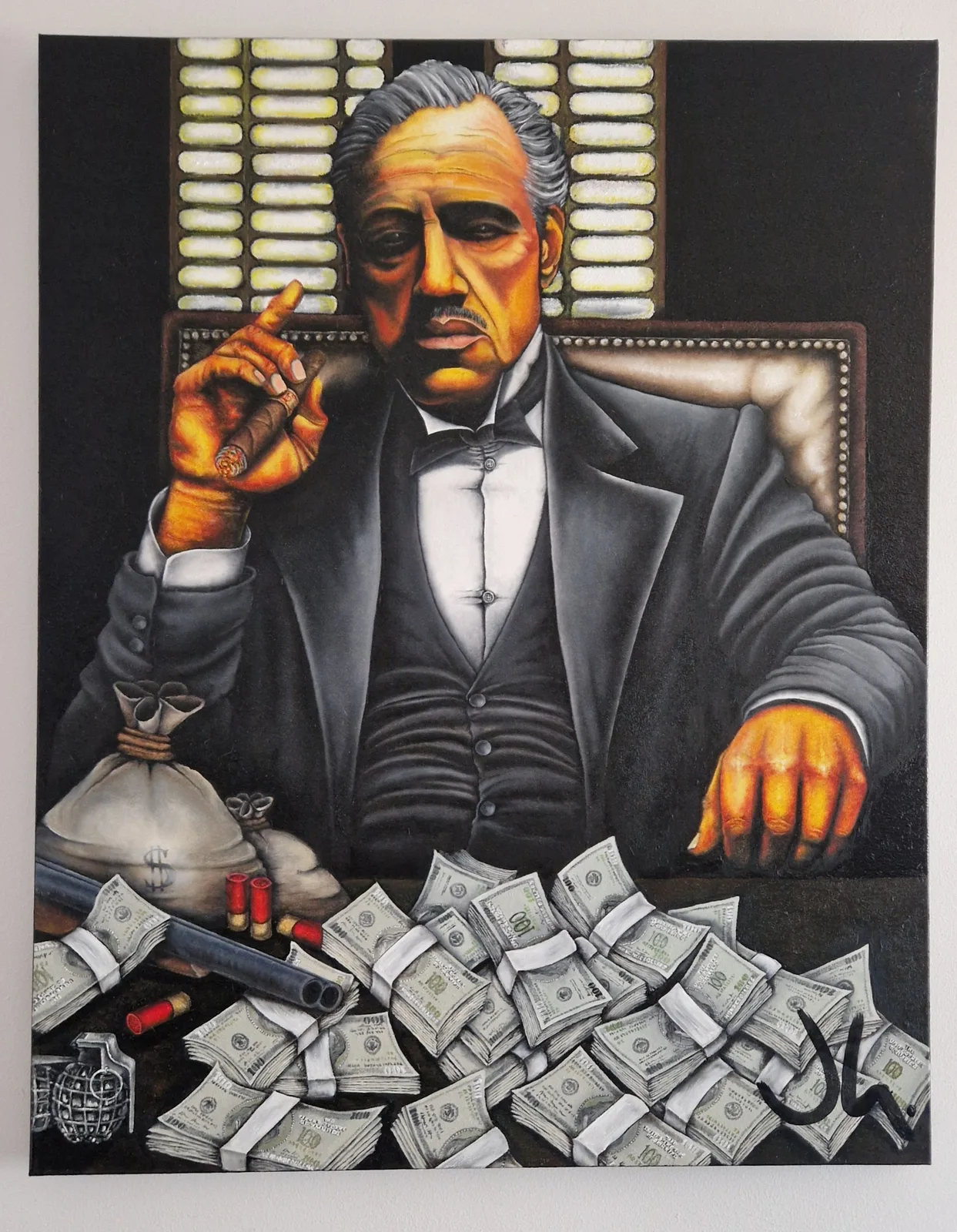 Oljemålning I'm gonna give you an offer av Joanna Håkansson