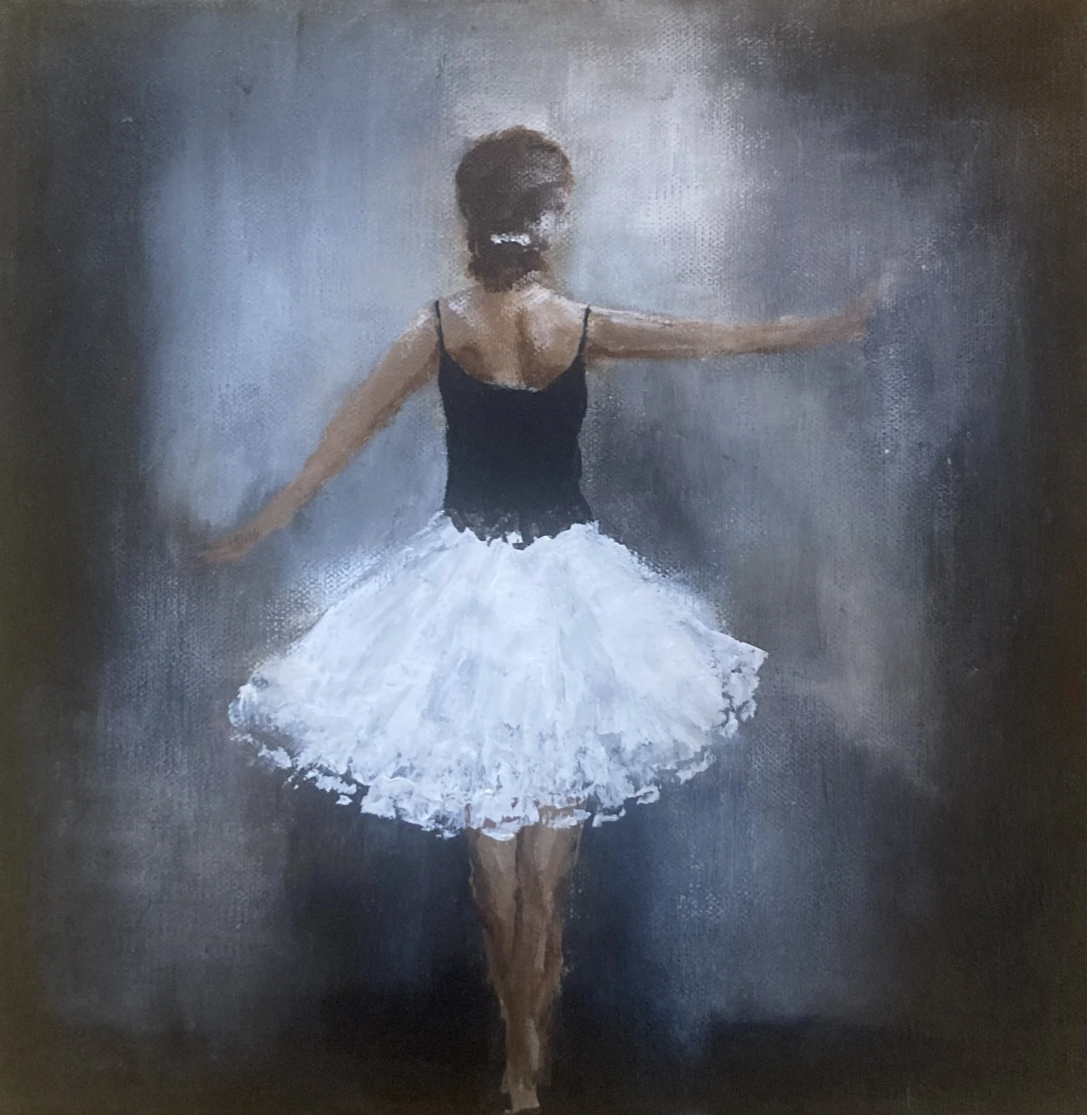 Akrylmålning TYLLKJOL av Rose-Marie Lyckebrant-Lindqvist