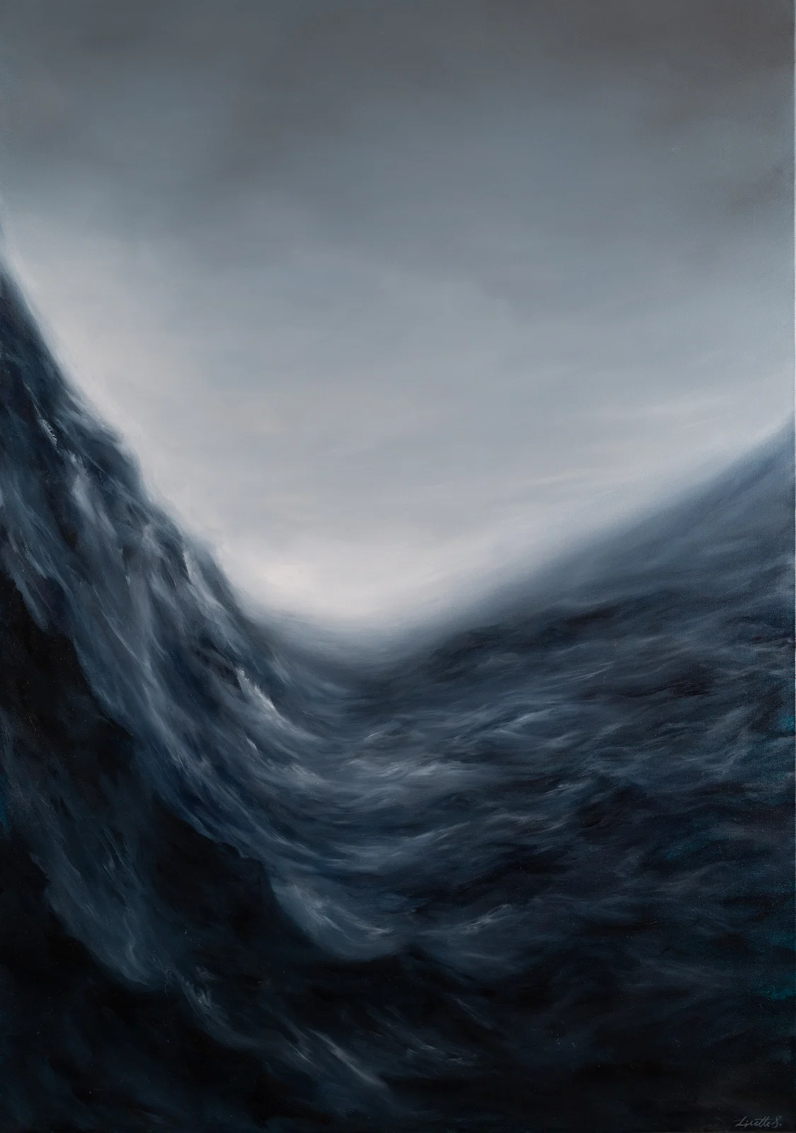Oljemålning Primordial Memories av Lisette Svensson