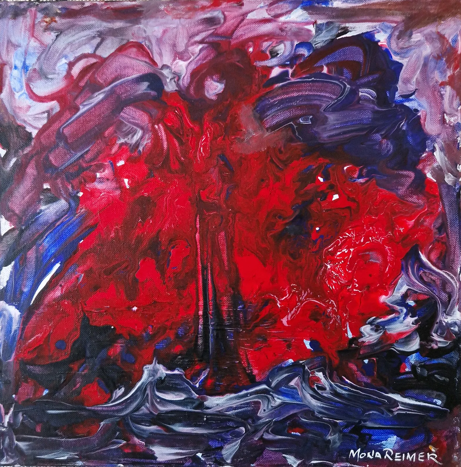 Akrylmålning Intuitiv abstraktion av Mona Reimer