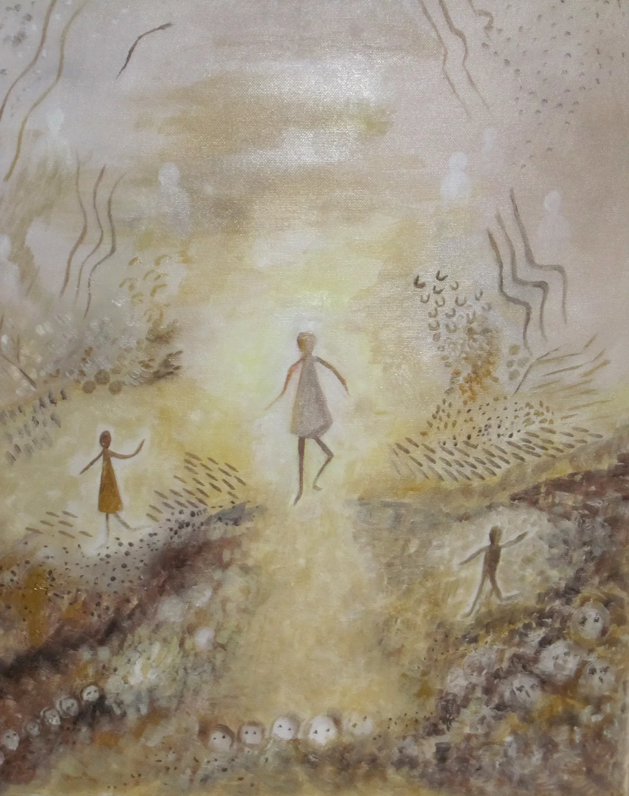 Oljemålning De kämpar av Bibbi Smide