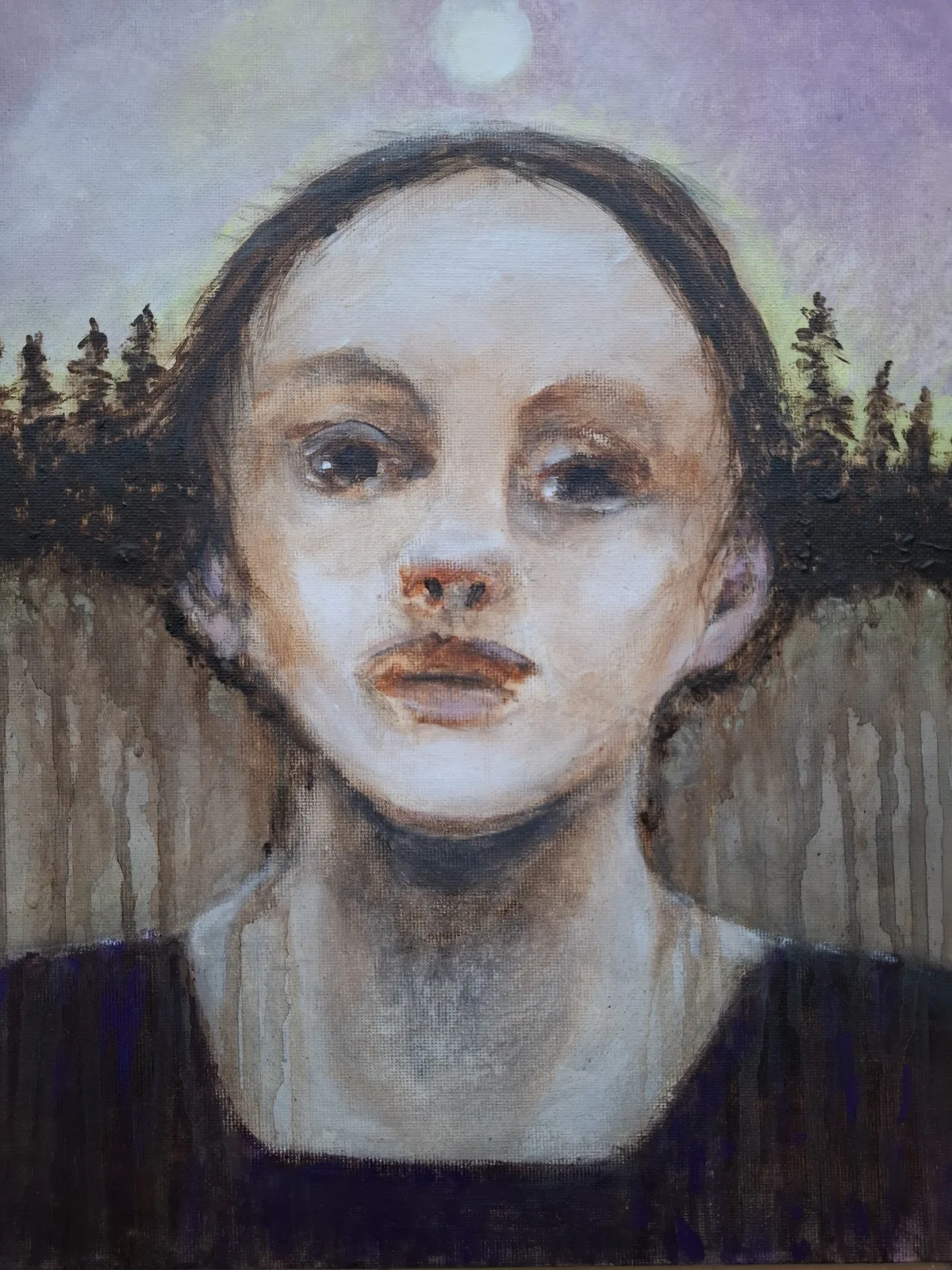 Akrylmålning Ljuspunkt av Karin Sandström Krantz