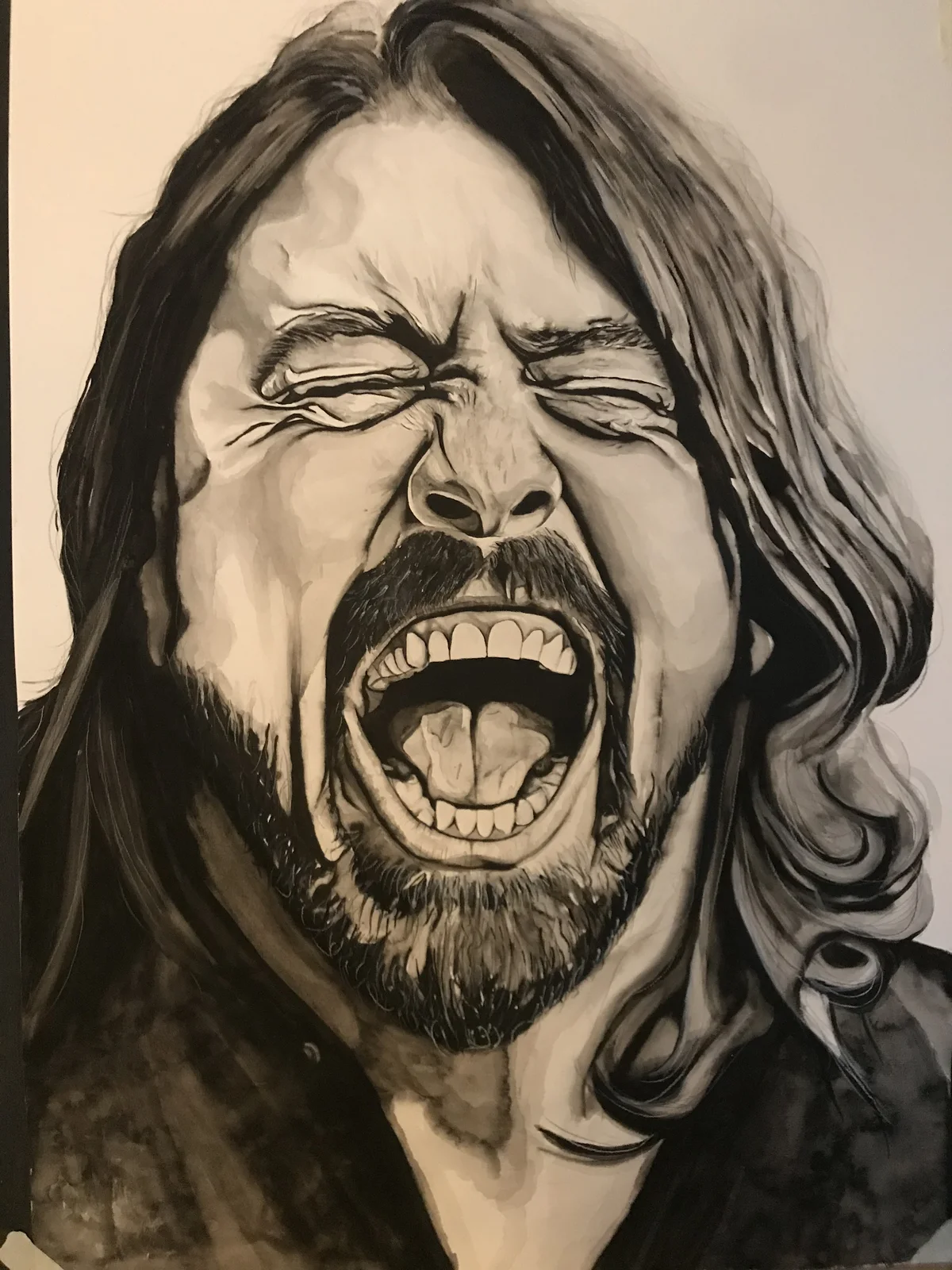 Akvarell Grohl av Christoffer Malmgren