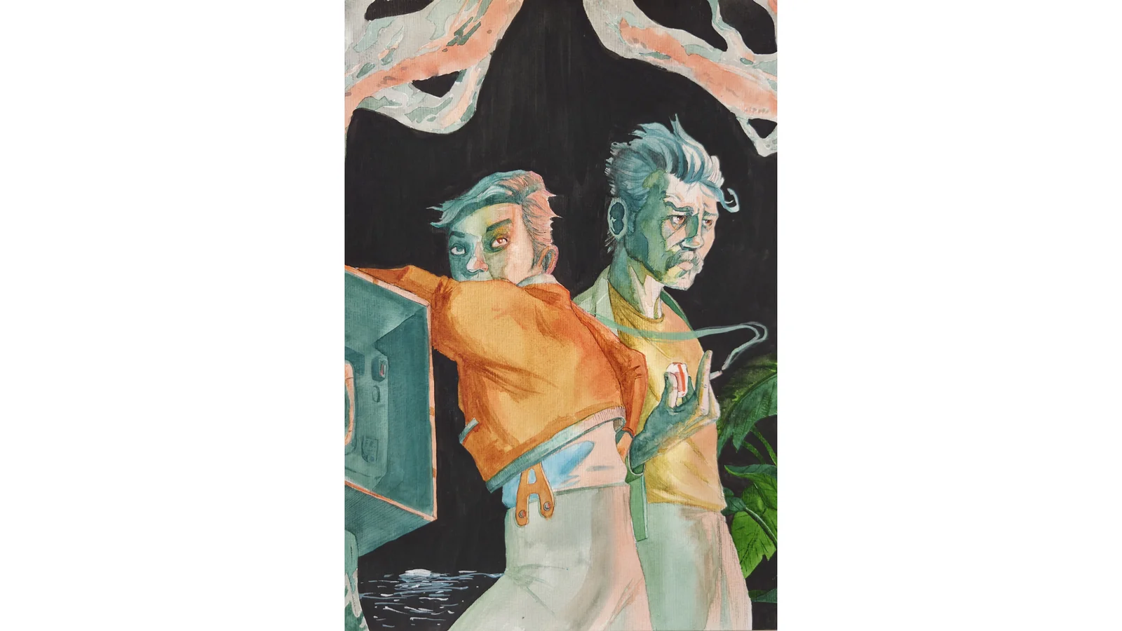 Akvarell Mörkersyn av Zacharias Fransson