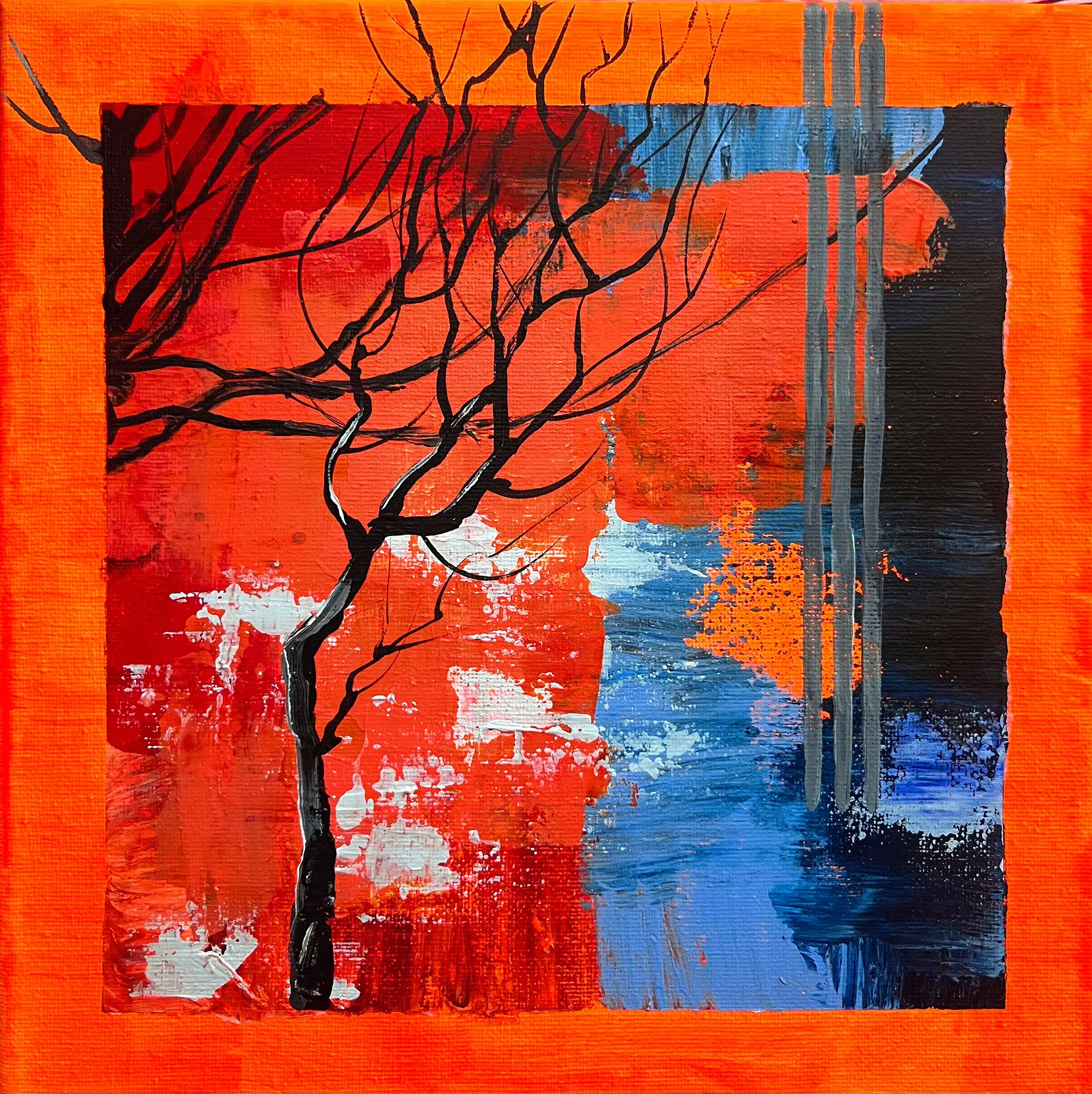 Akrylmålning Kulörer av Louise Östberg