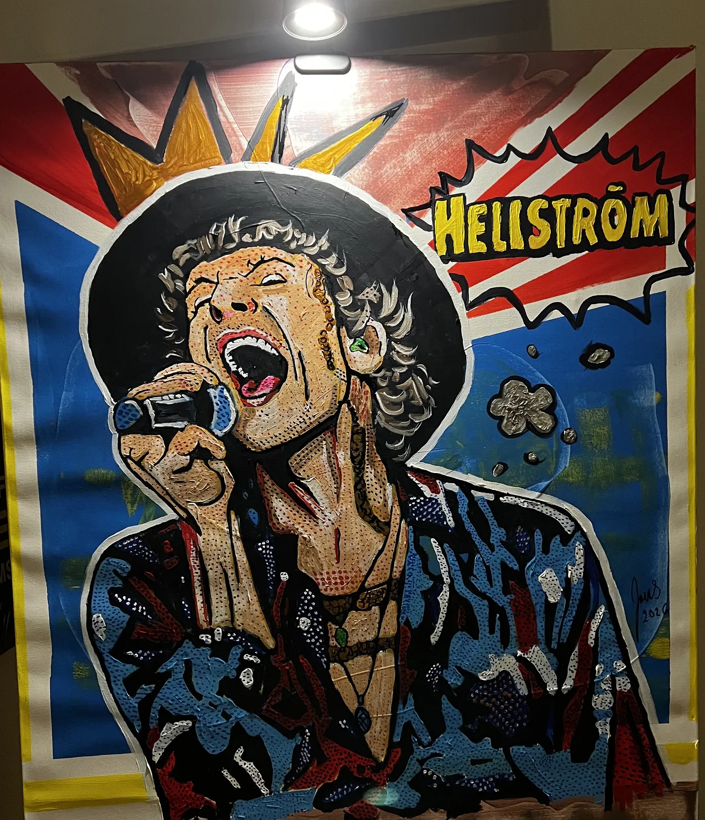 Akrylmålning Håkan Hellström av Jonas Kihlman