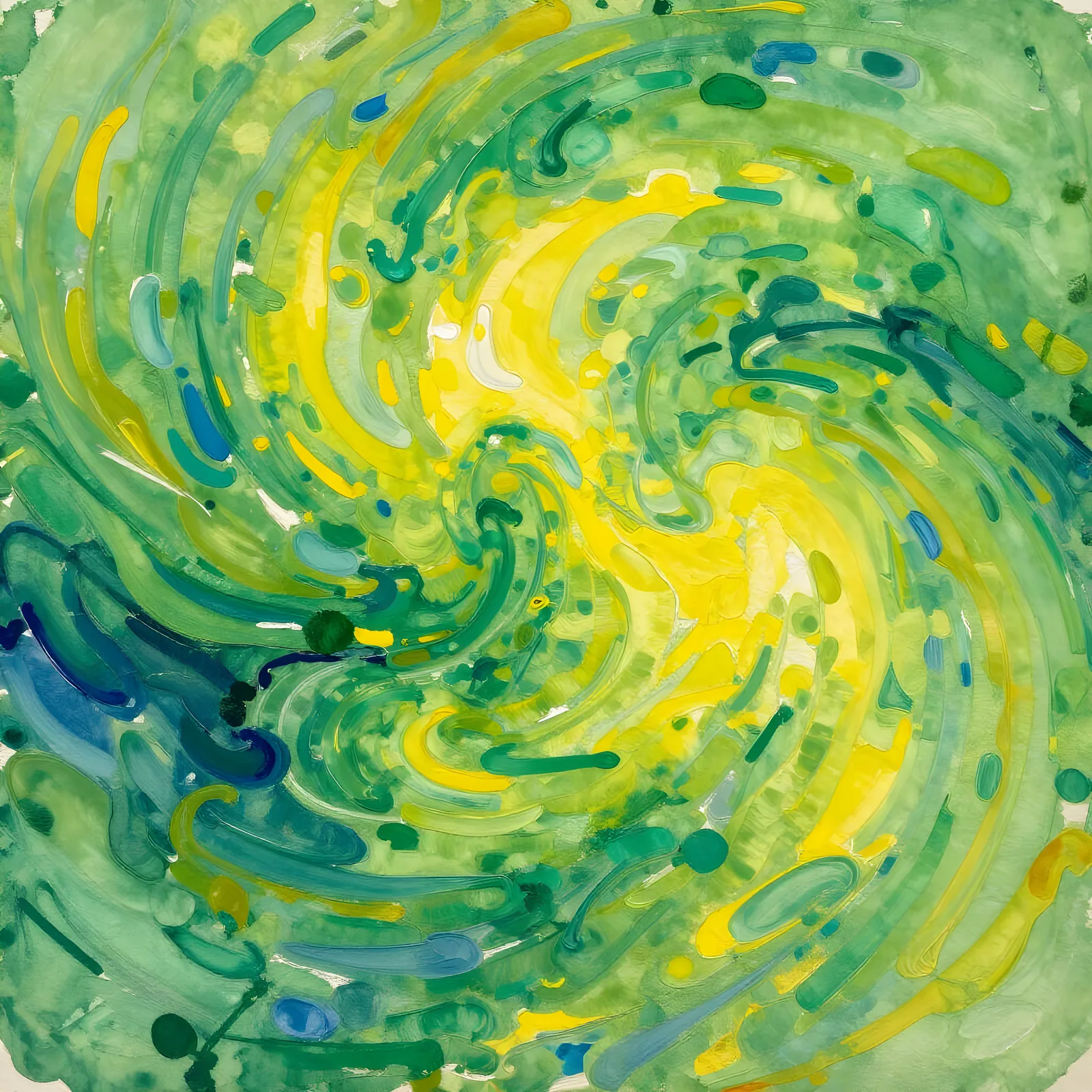 Green and yellow III av Harri Ylikomi