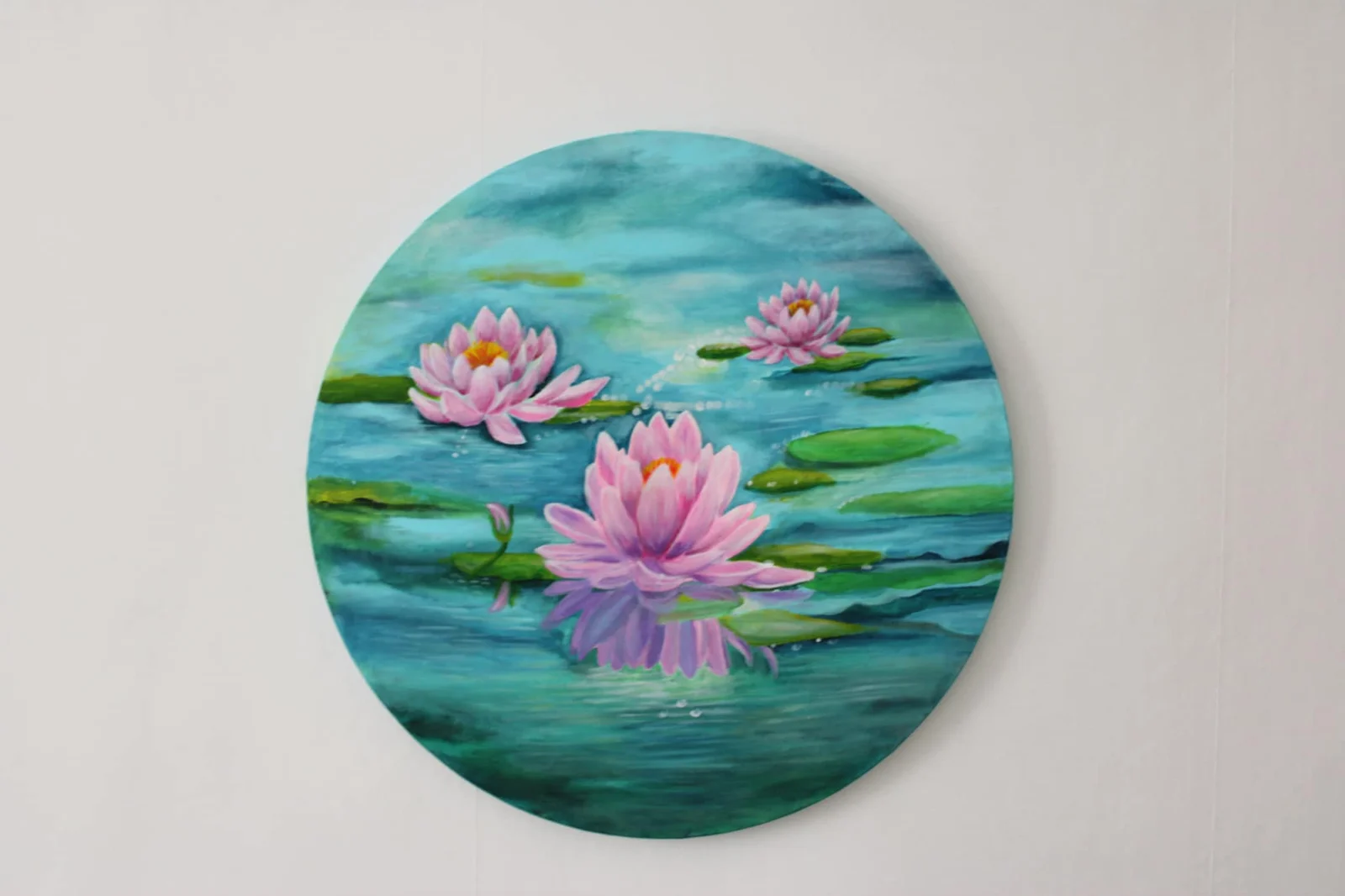 Akrylmålning Water lilys av Helena Omfors