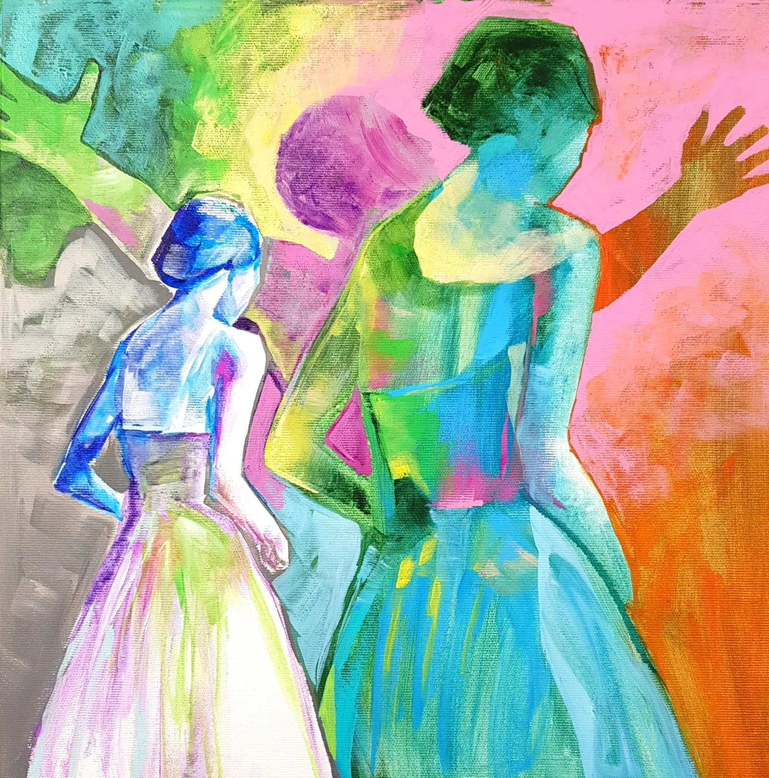 Akrylmålning Just to live av Daniel Vandinja