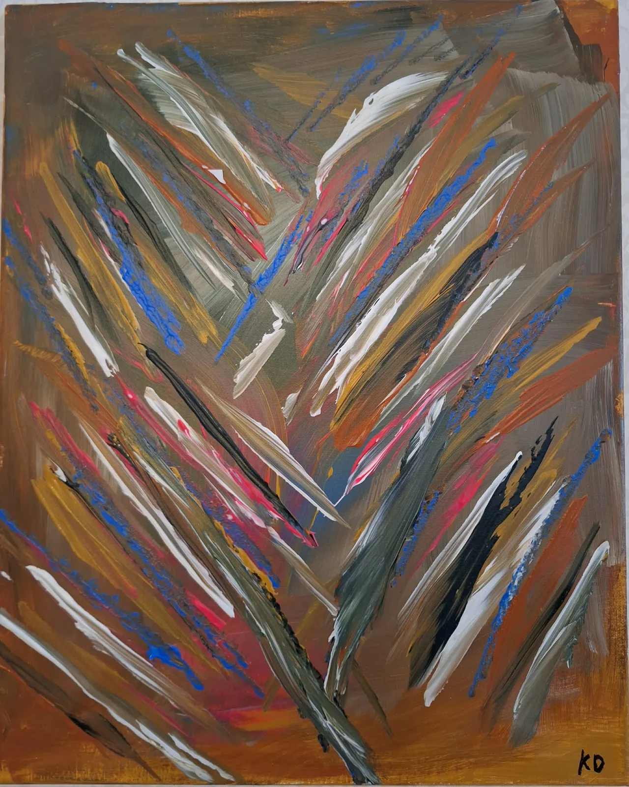 Akrylmålning Alla vägar går upp av Kenneth Dafgård