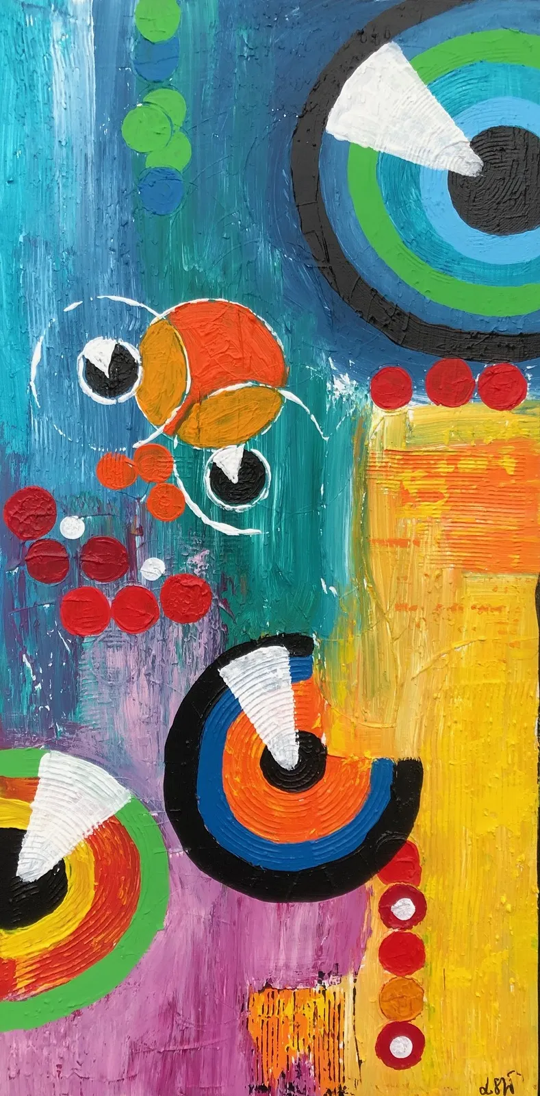 Akrylmålning Miit i prick av Lotta Wingårdh