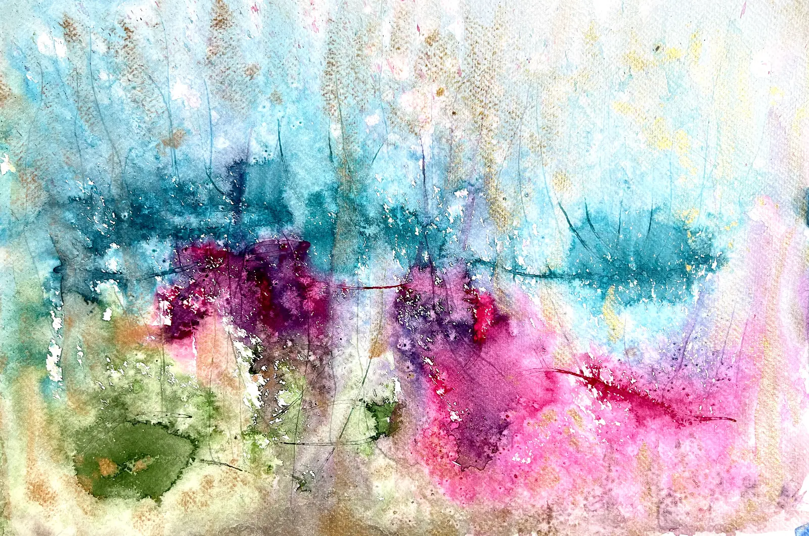 Akvarell Fantasi av Marianne Akasha Olofsson