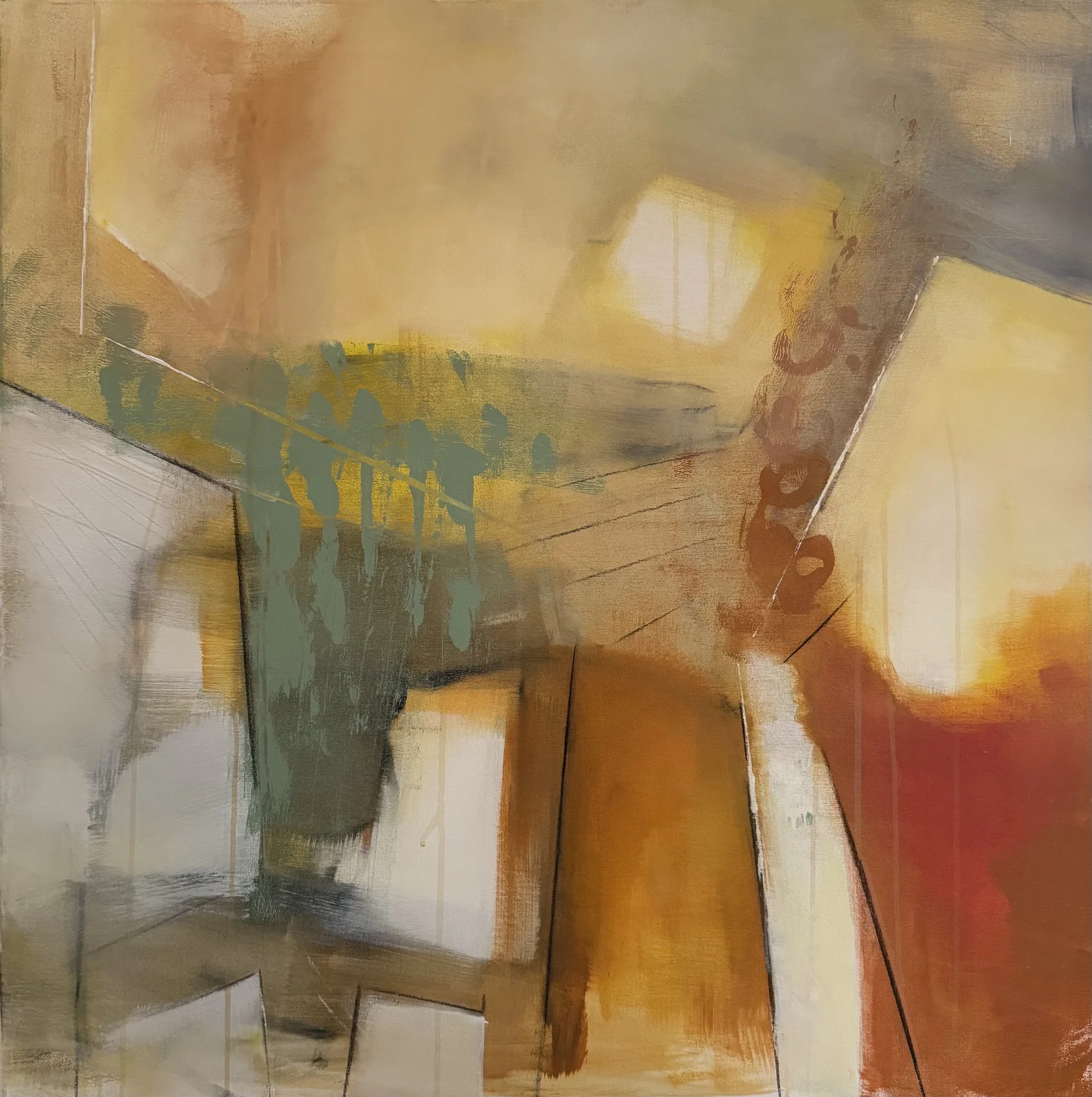 Akrylmålning Gyllene tider av Catharina Bauer