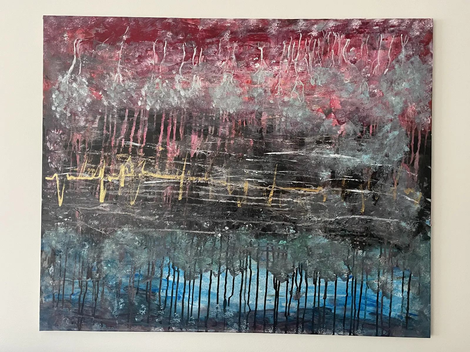 Akrylmålning Upside down av Charlotta Thysell