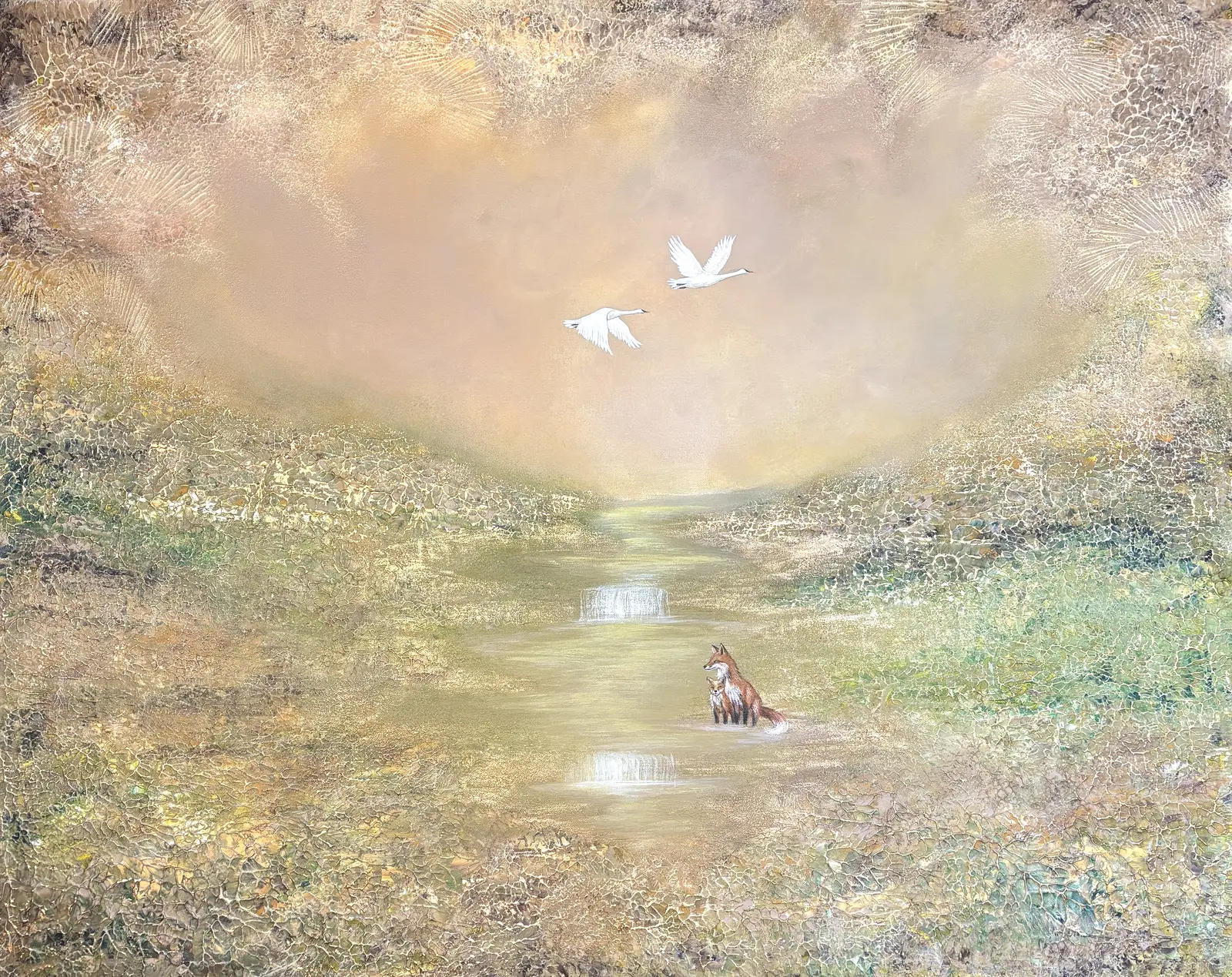 Akrylmålning Autumn dream av Nicole Nilsson