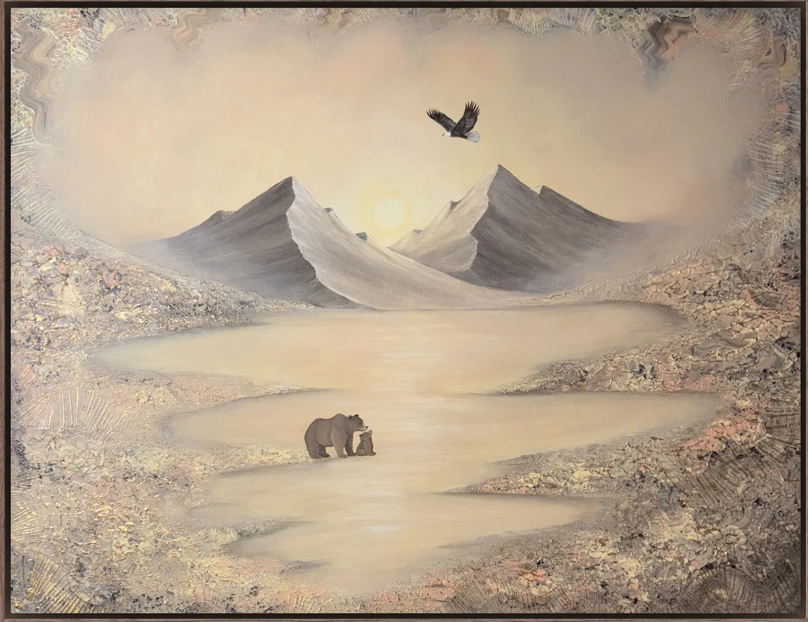 Akrylmålning Forgotten light av Nicole Nilsson