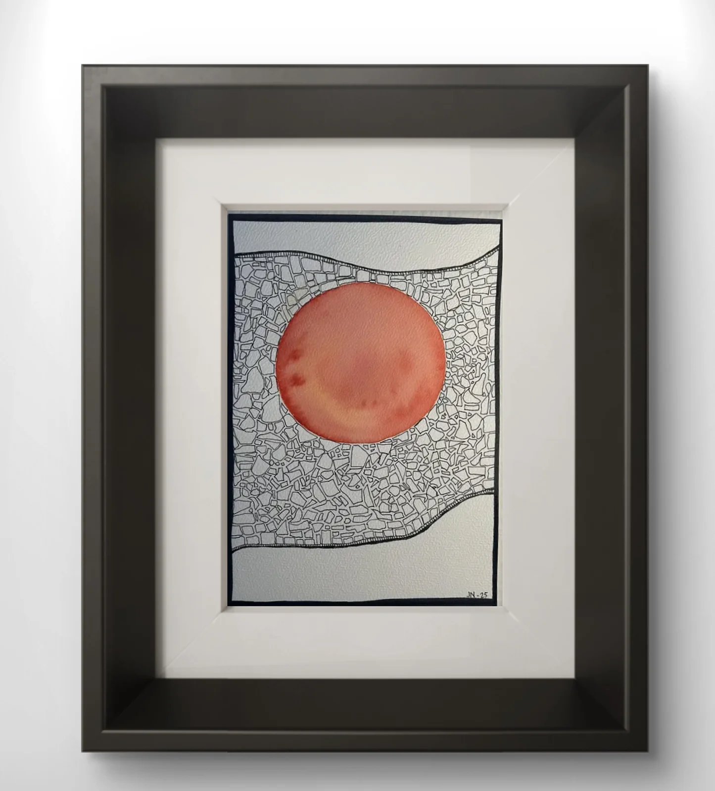 Mönster i orange av Johanna Norrgård