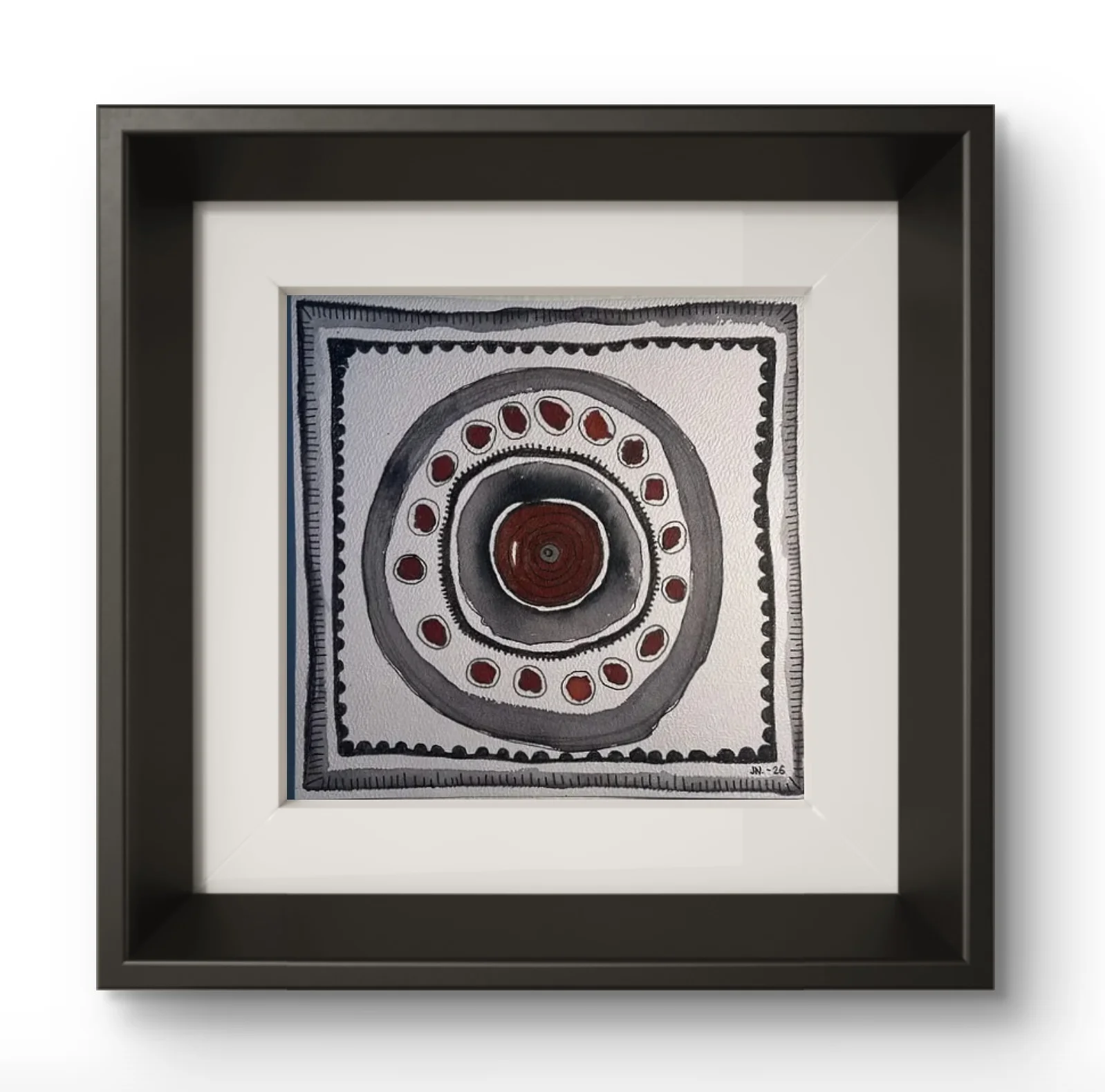 Akvarell Dot.red av Johanna Norrgård