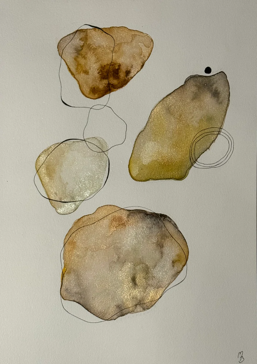 Akvarell Mellow Yellow av Martina Bogyo Sandgren