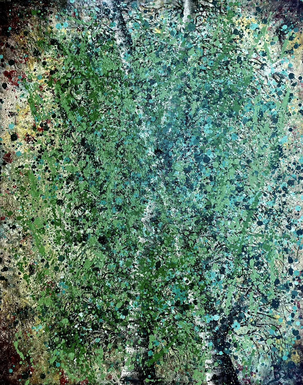 Oljemålning A meeting q av Bengt O Björklund