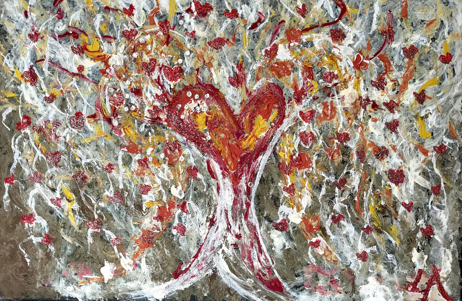 Oljemålning Agape eken av Linda Abrahamsson La Arts Sweden