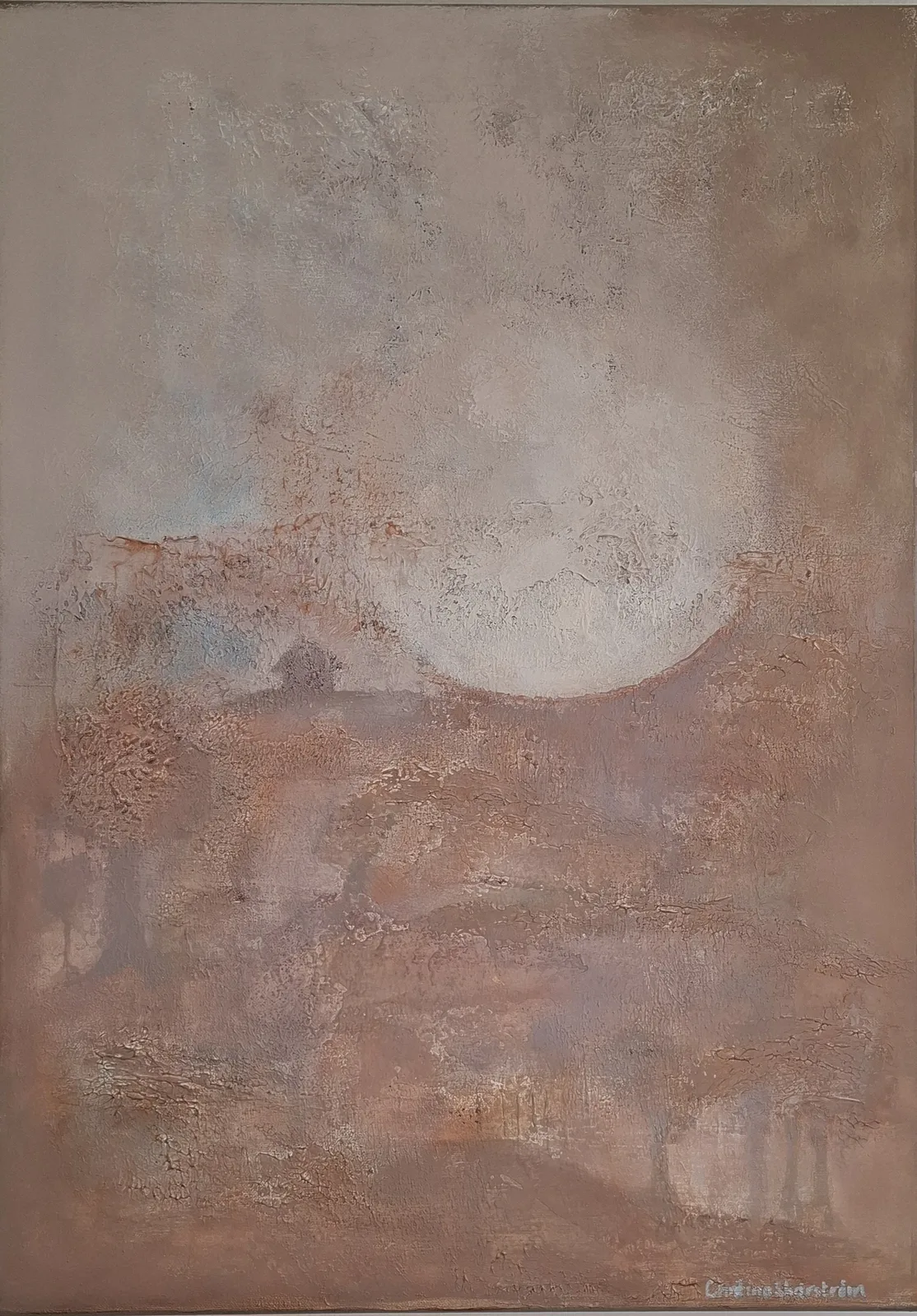 Akrylmålning Under månen inatt av Christina Skärström