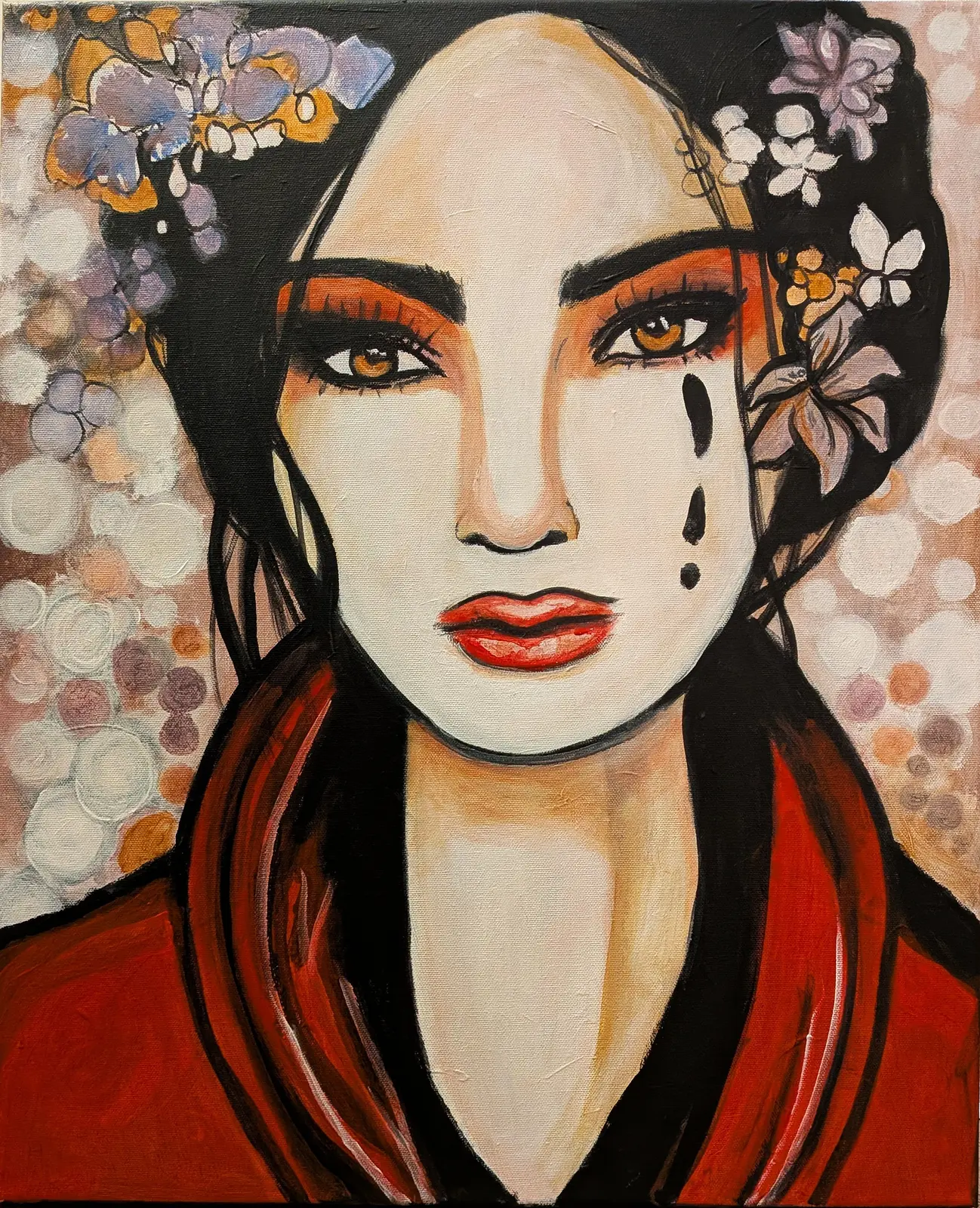 Akrylmålning Yasmin. av Maria Joneby