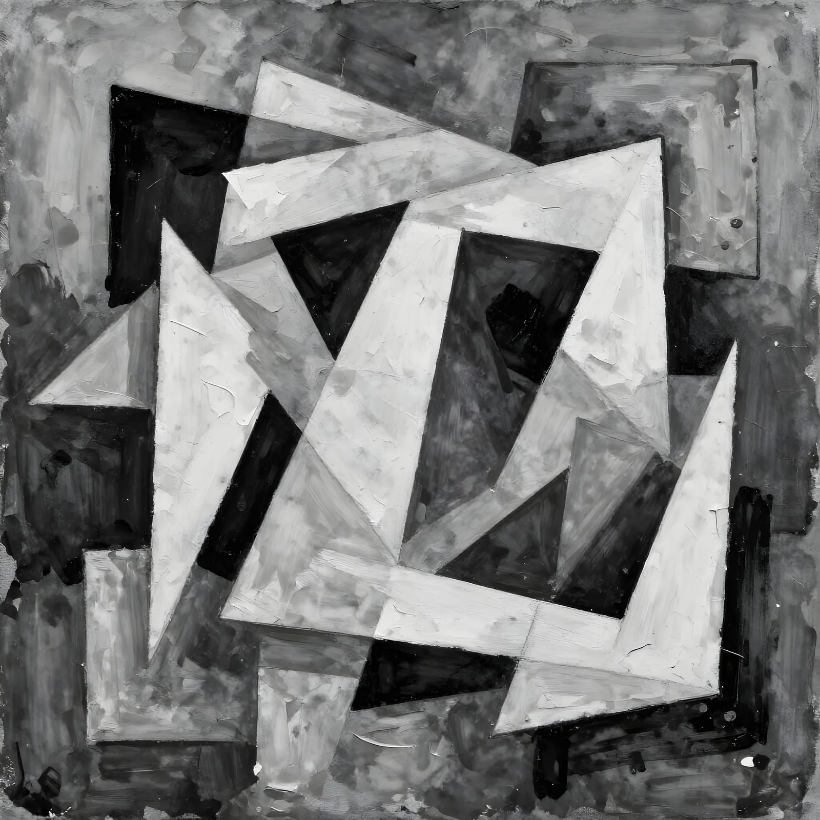 Black and white kubism I av Harri Ylikomi