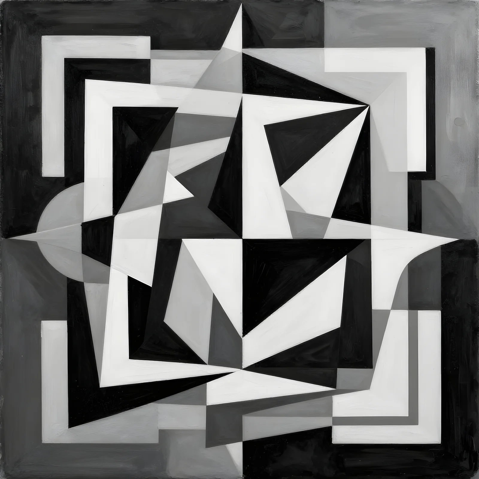 Black and white kubism II av Harri Ylikomi