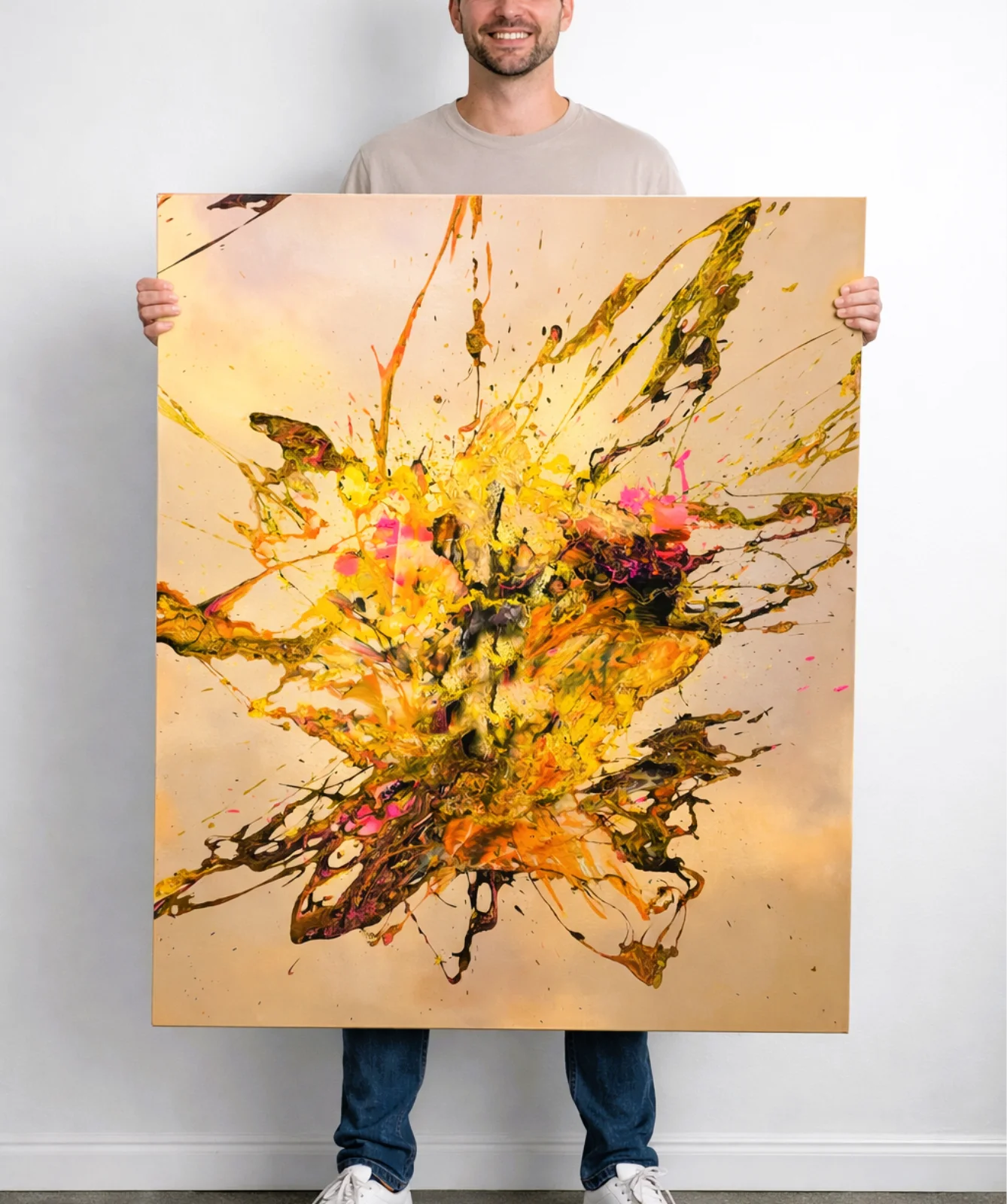 Akrylmålning La passion de la creativite av Alex Colard