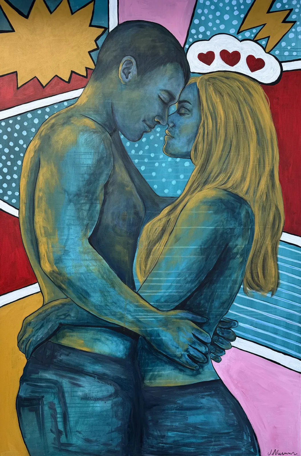 Akrylmålning Unsaid av Jenny Nielsen