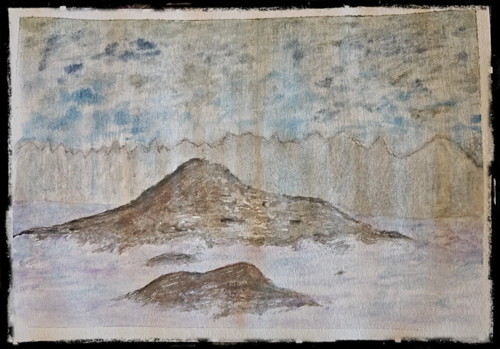 Akvarell Vid havet av Ulf Lager