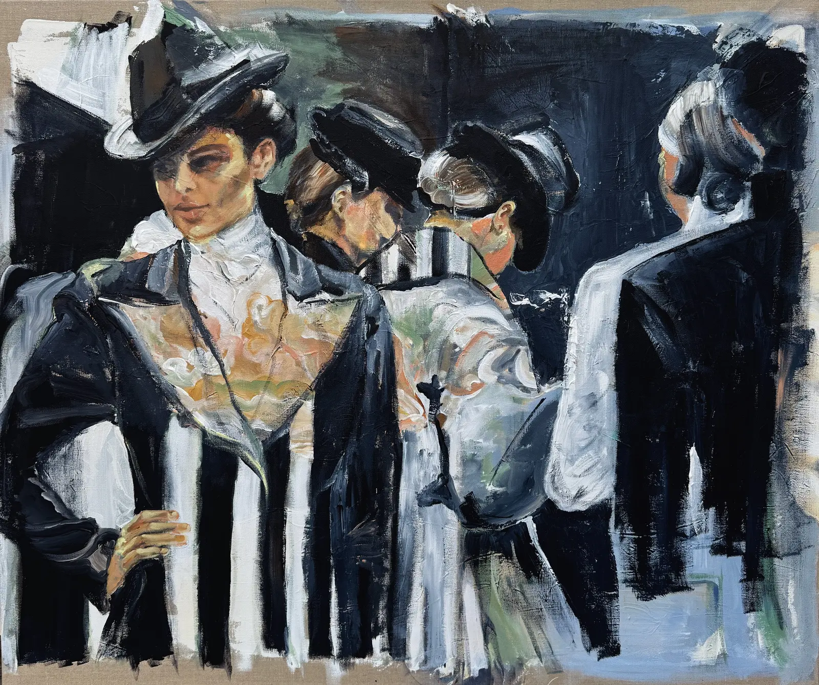 Akrylmålning Soirée de mode av Malin Ask