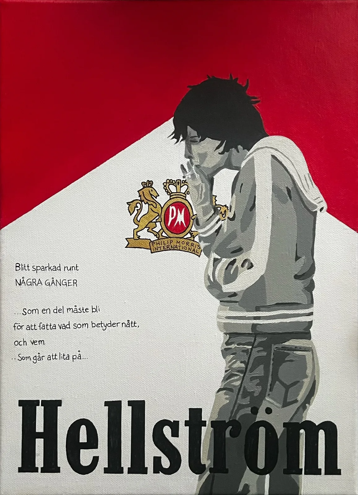 Akrylmålning HH av Koskenart .