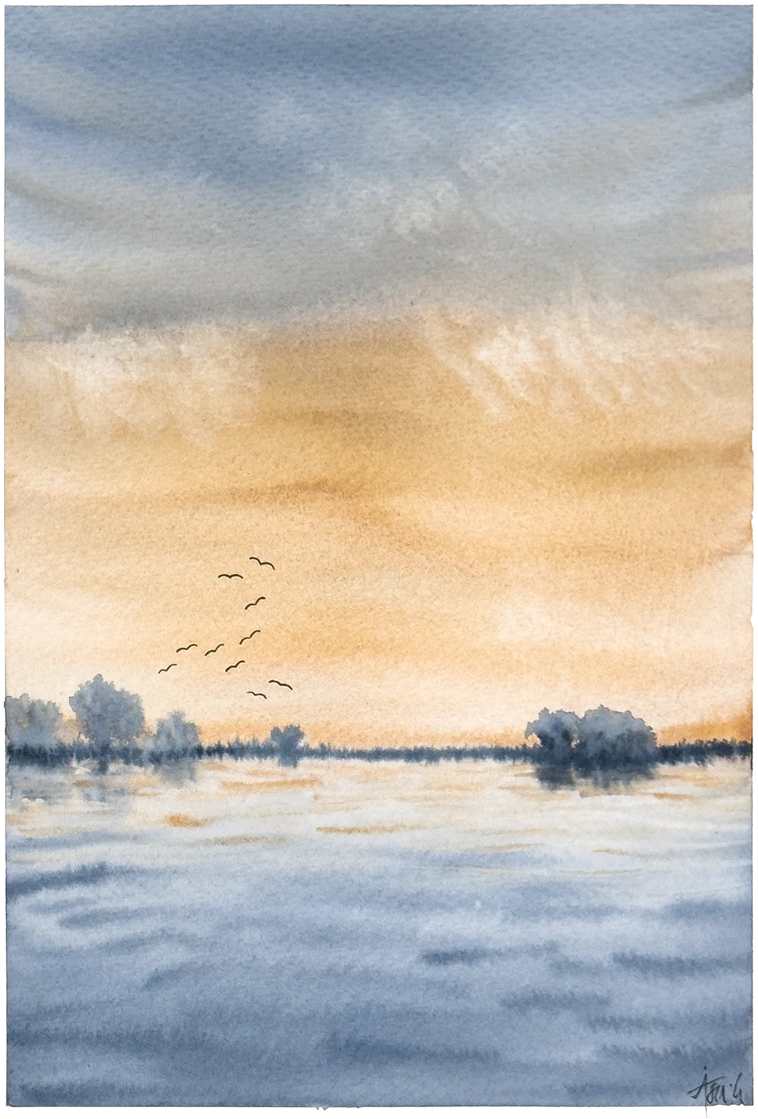 Akvarell av Åsa Gustafsson