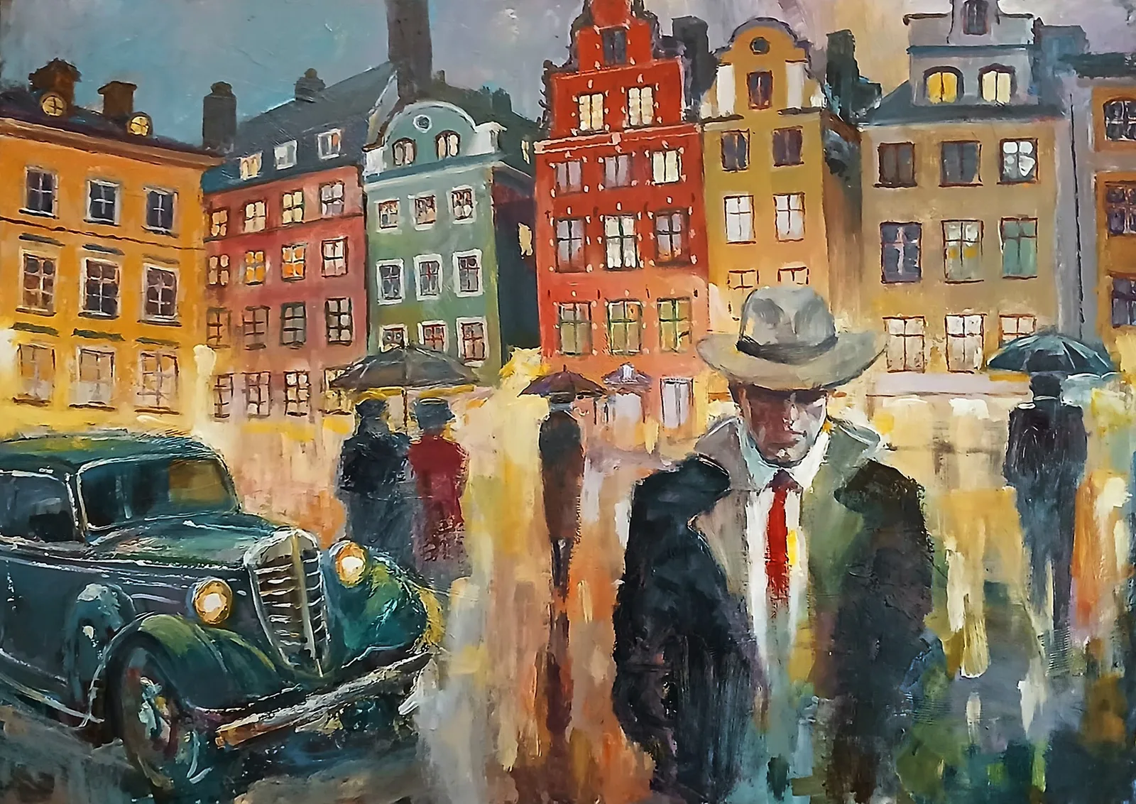 Oljemålning Minnen från det förflutna. av Dimitri Zukov