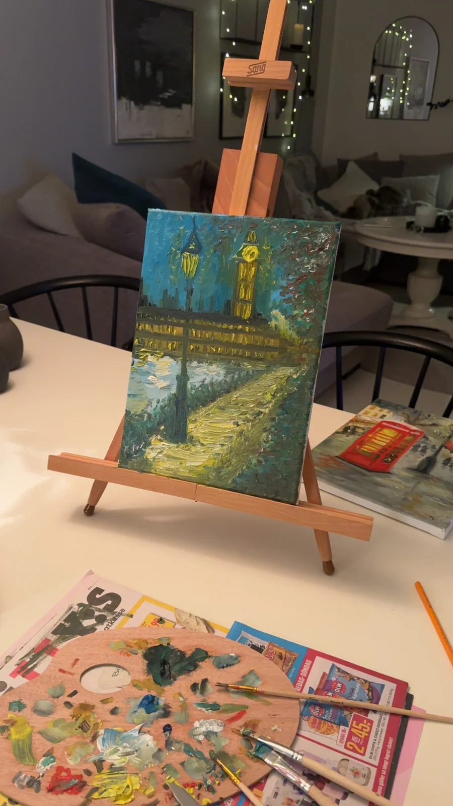 Oljemålning London big ben av Terese Ljungqvist