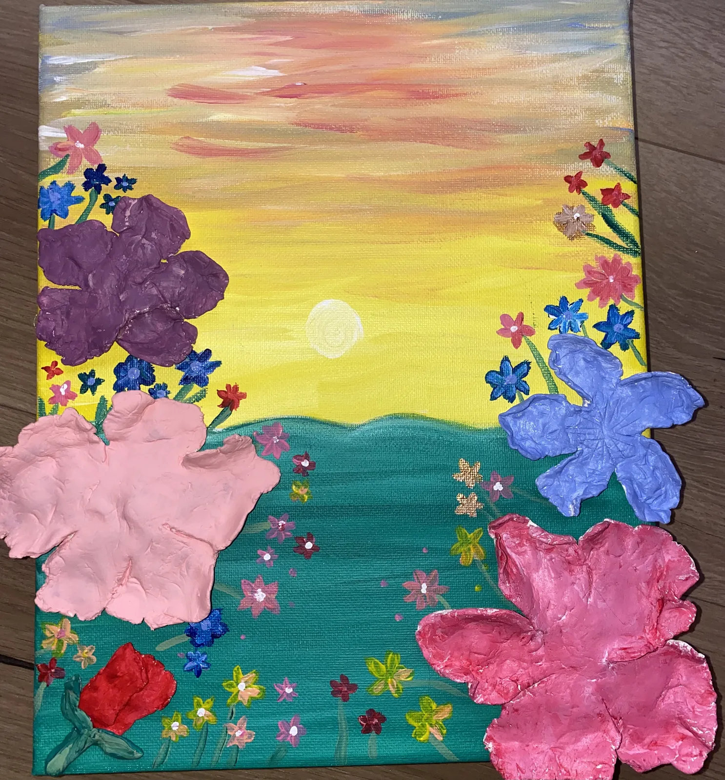 Akrylmålning Midnight sun av Maggans Konstgalleri