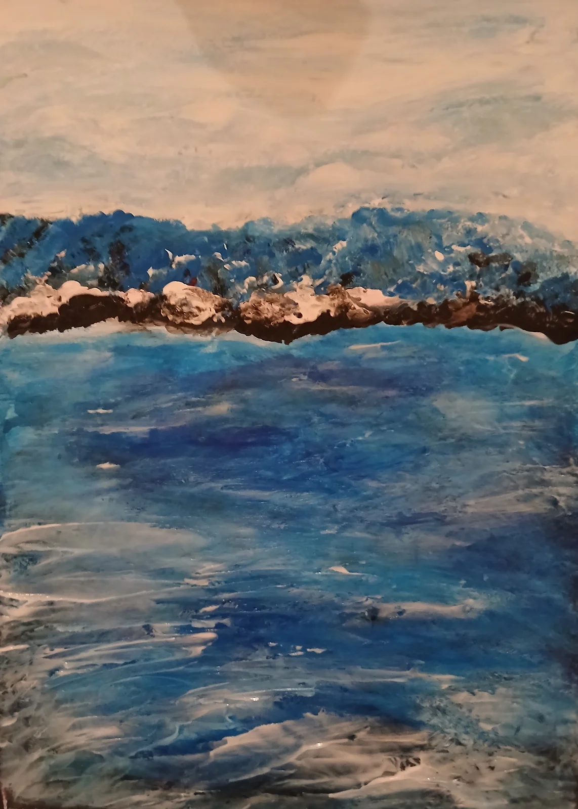 Akrylmålning Blå av Monica Hamberg