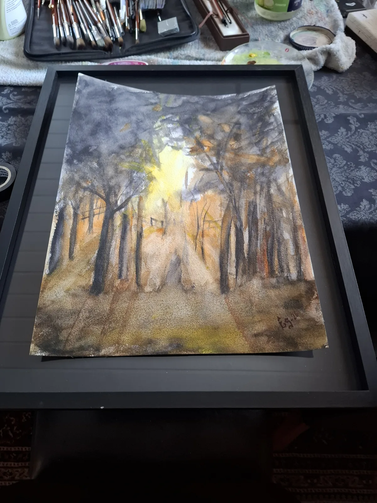 Akvarell Motljus av Eleonore Svensson Svensson Eklund