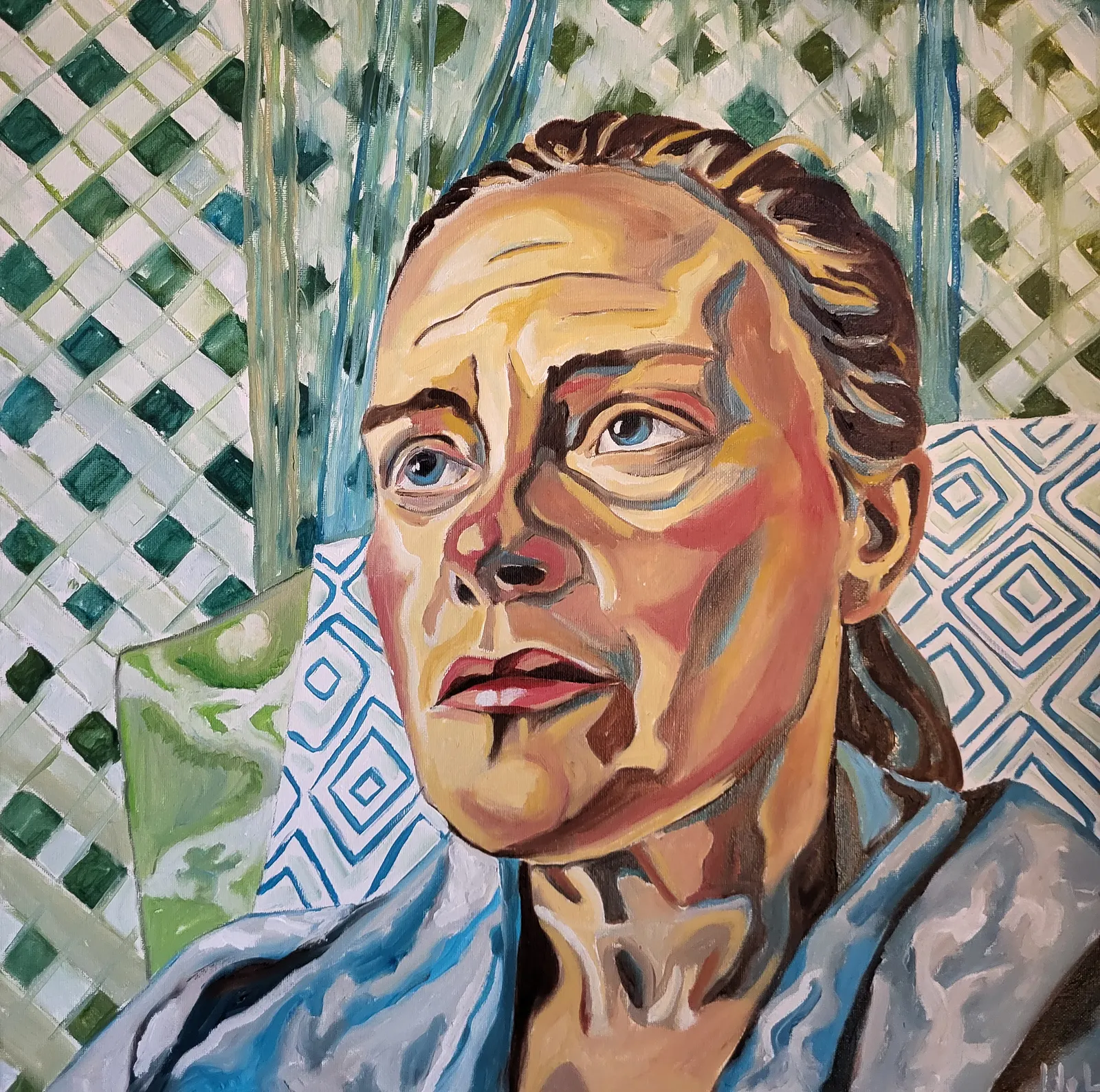 Oljemålning Hon som redan sett för mycket av Ida Björklund