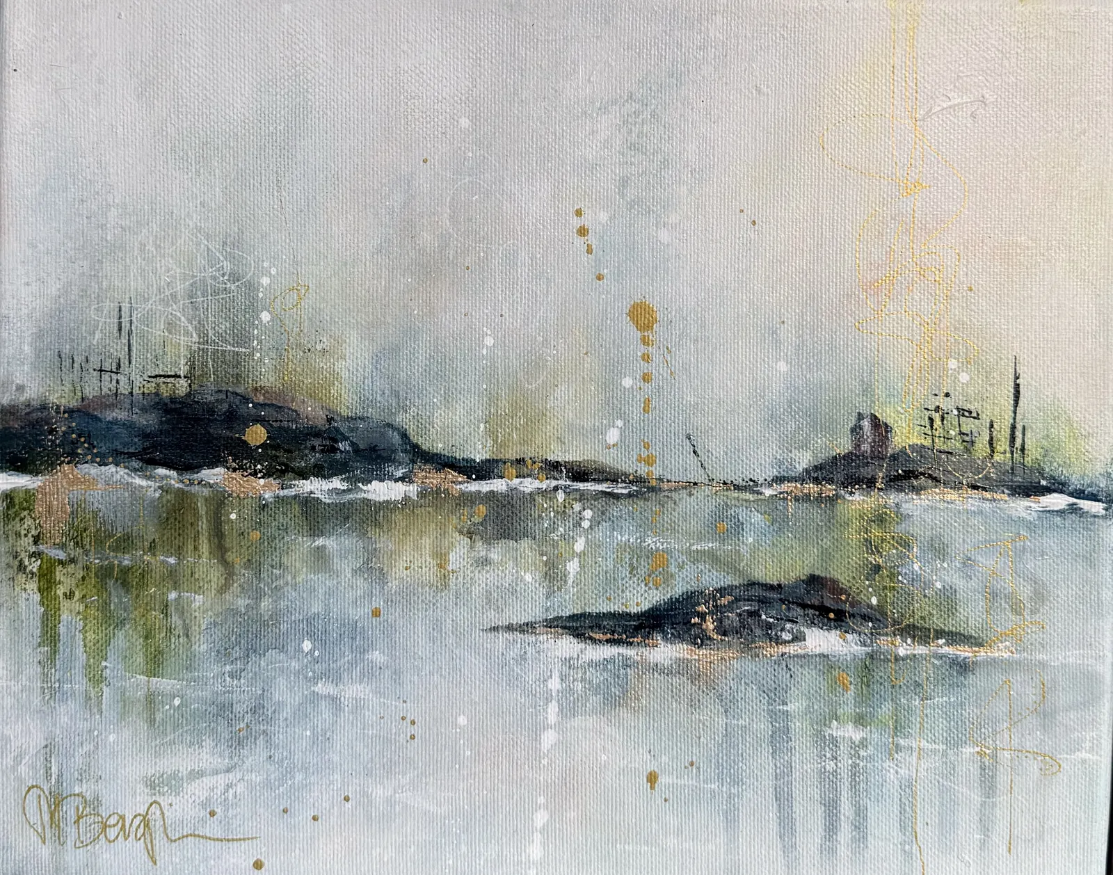 Akrylmålning Mini Ses II av Monica Berglin