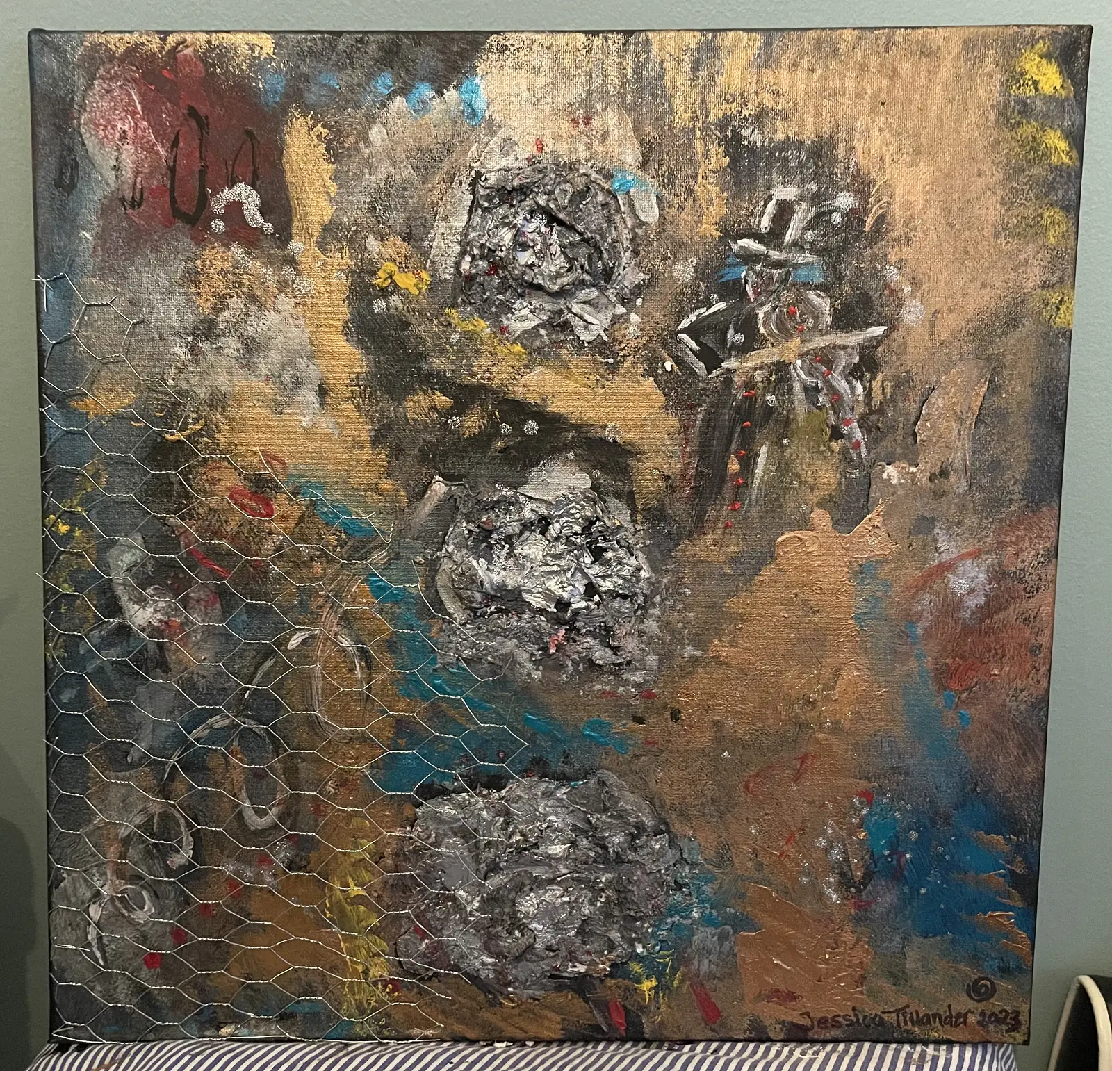 Akrylmålning Spelman av Jessica Tillander