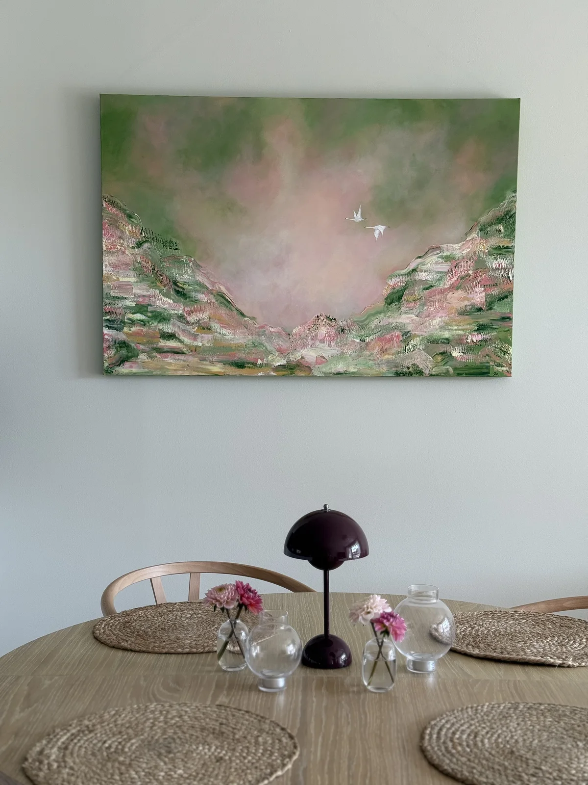 Akrylmålning Pink Sky av Frida Ahlqvist