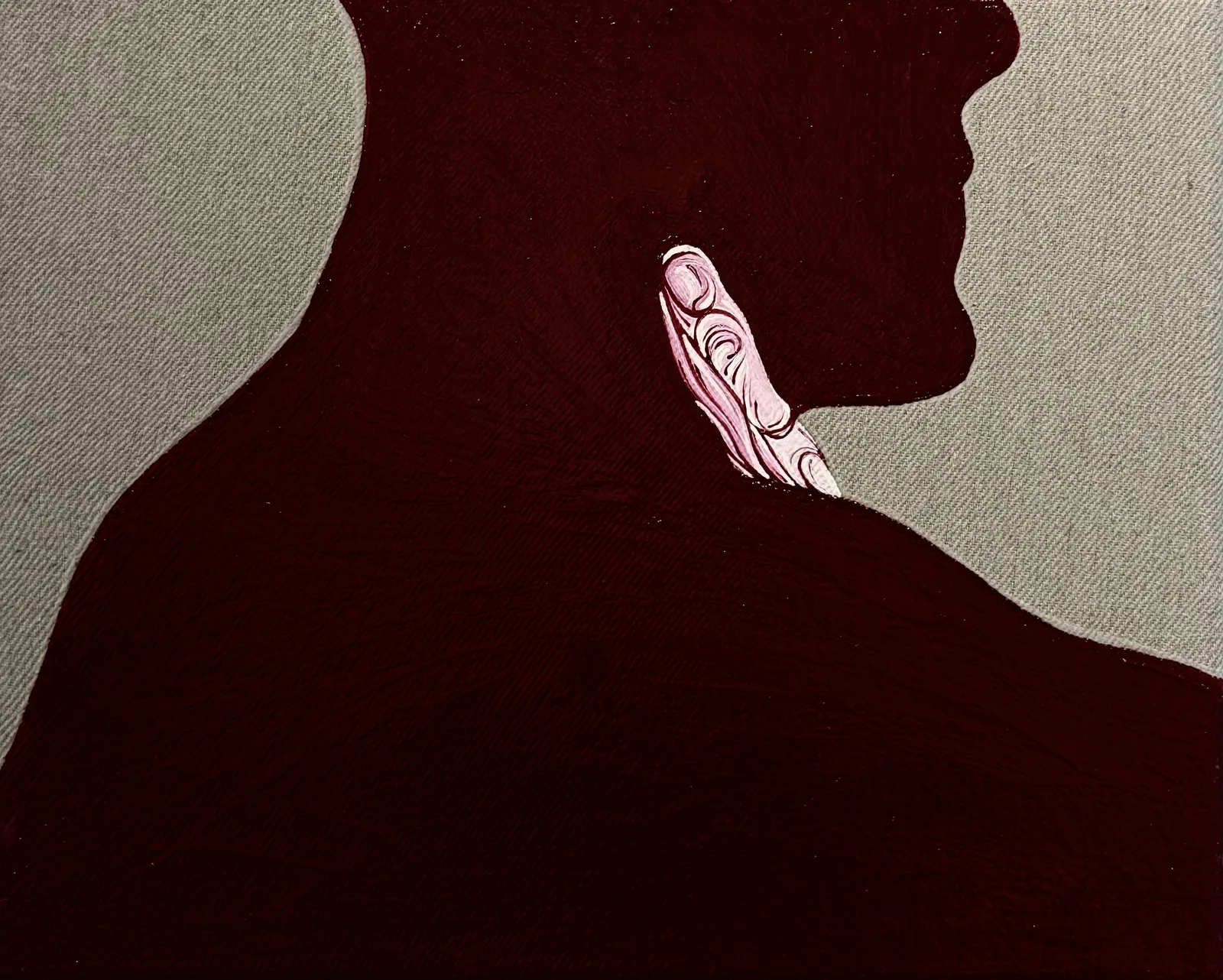 Oljemålning Her finger. Fear av Elena Belobragina