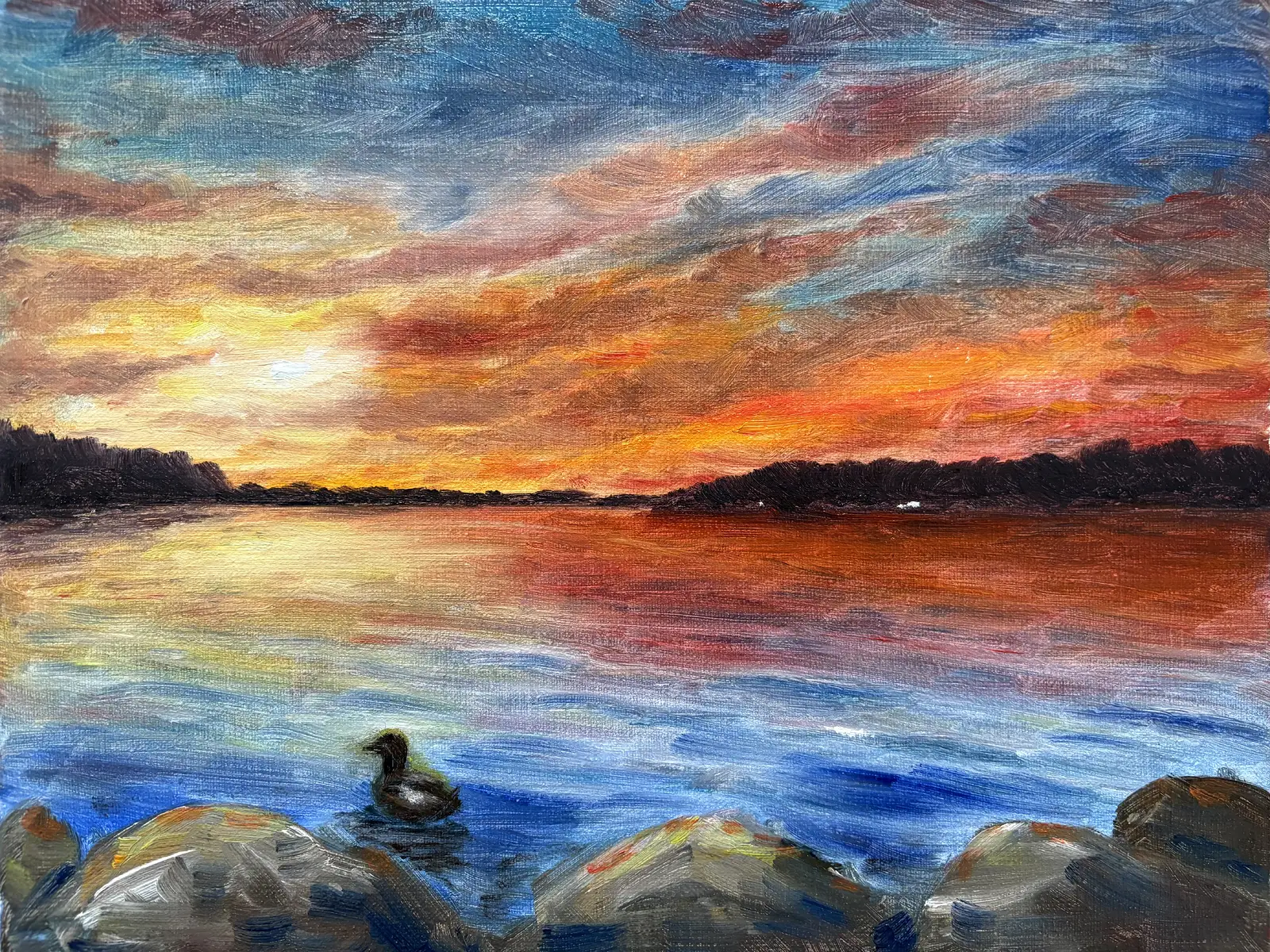 Oljemålning Cozy Solitude av Irina Antipina